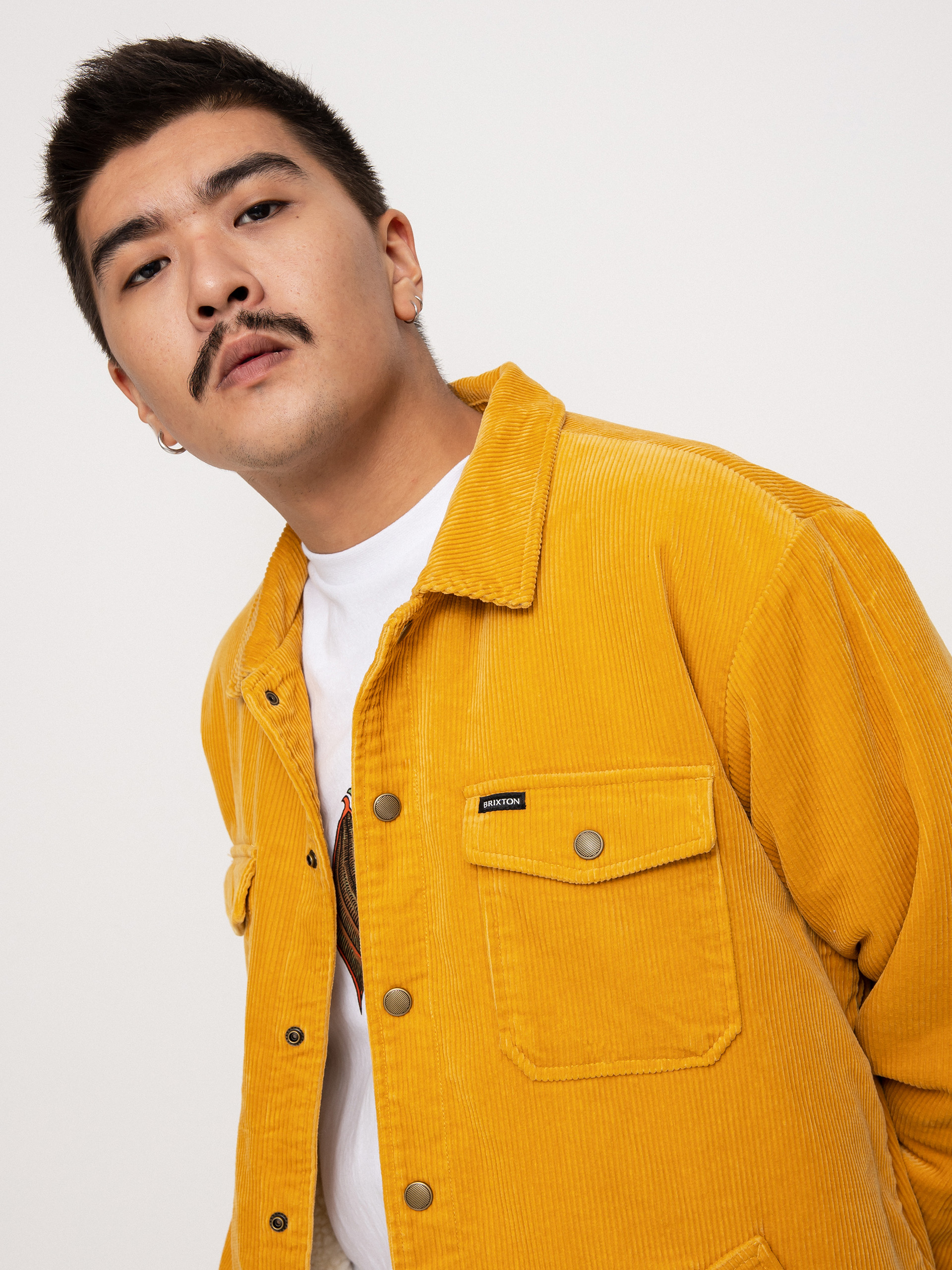 Kurtka Brixton Durham Sherpa Lined (bright gold)