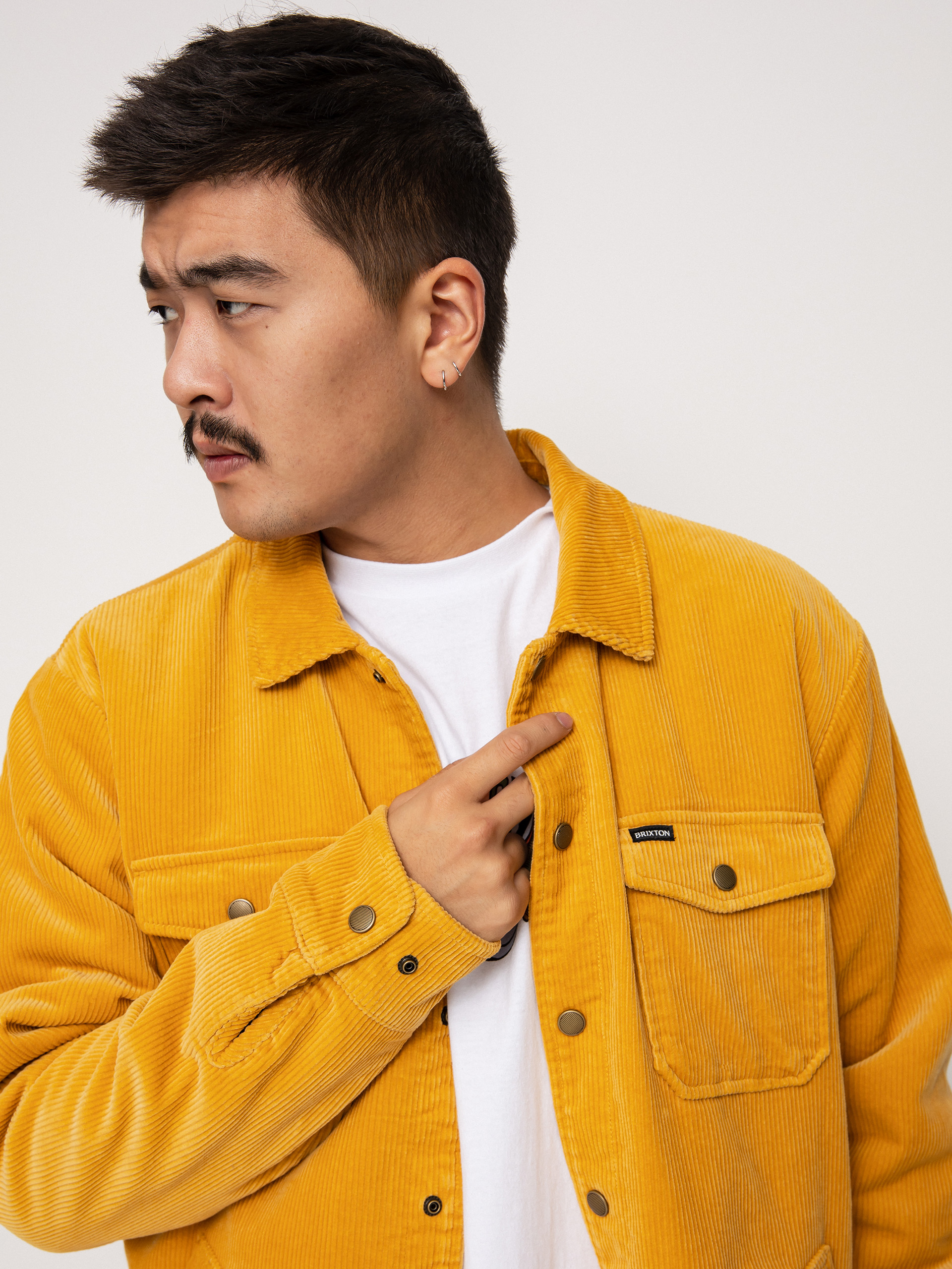 Kurtka Brixton Durham Sherpa Lined (bright gold)