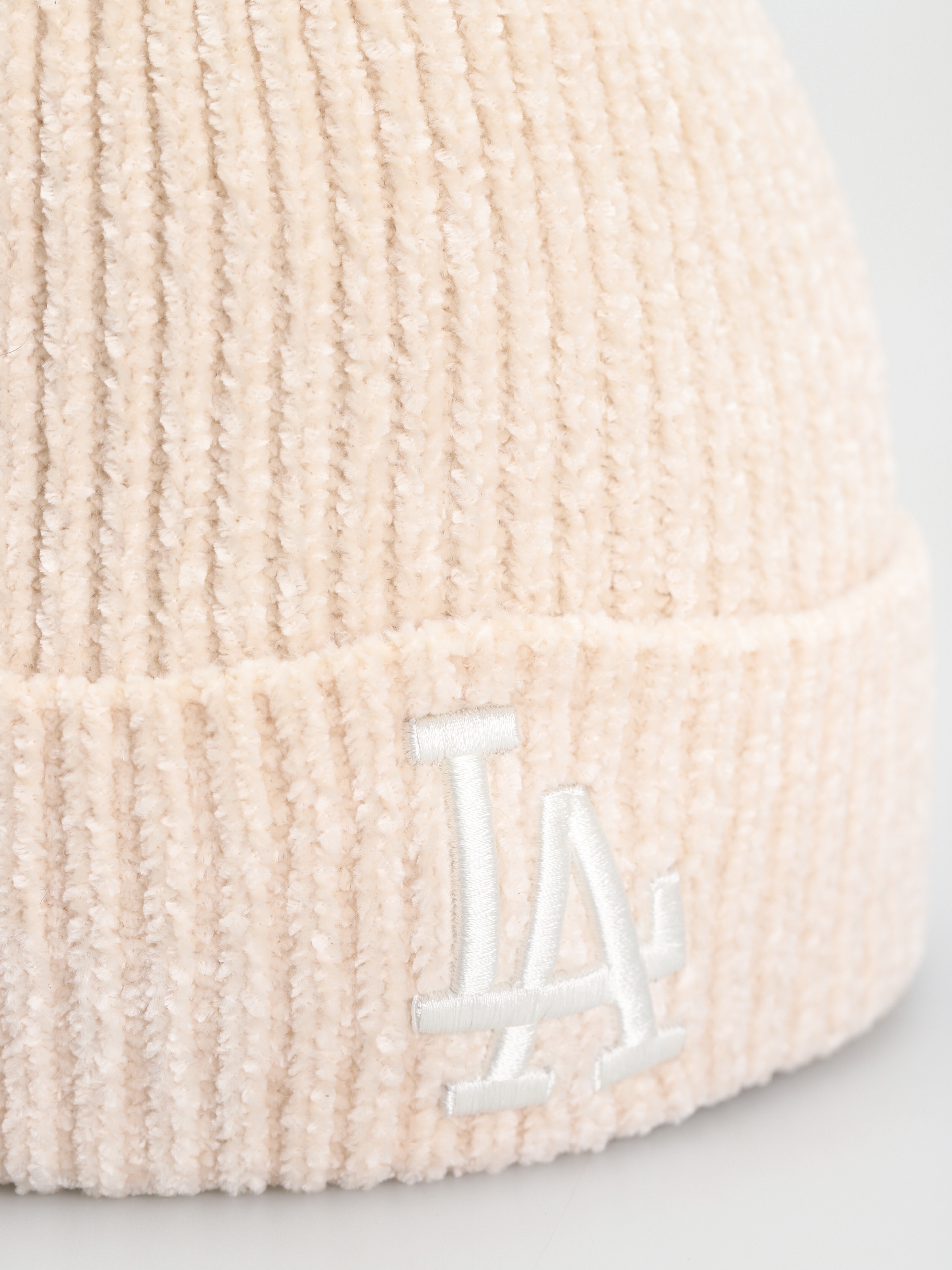 Czapka zimowa New Era Bobble Los Angeles Dodgers Wmn (lighrt cream)