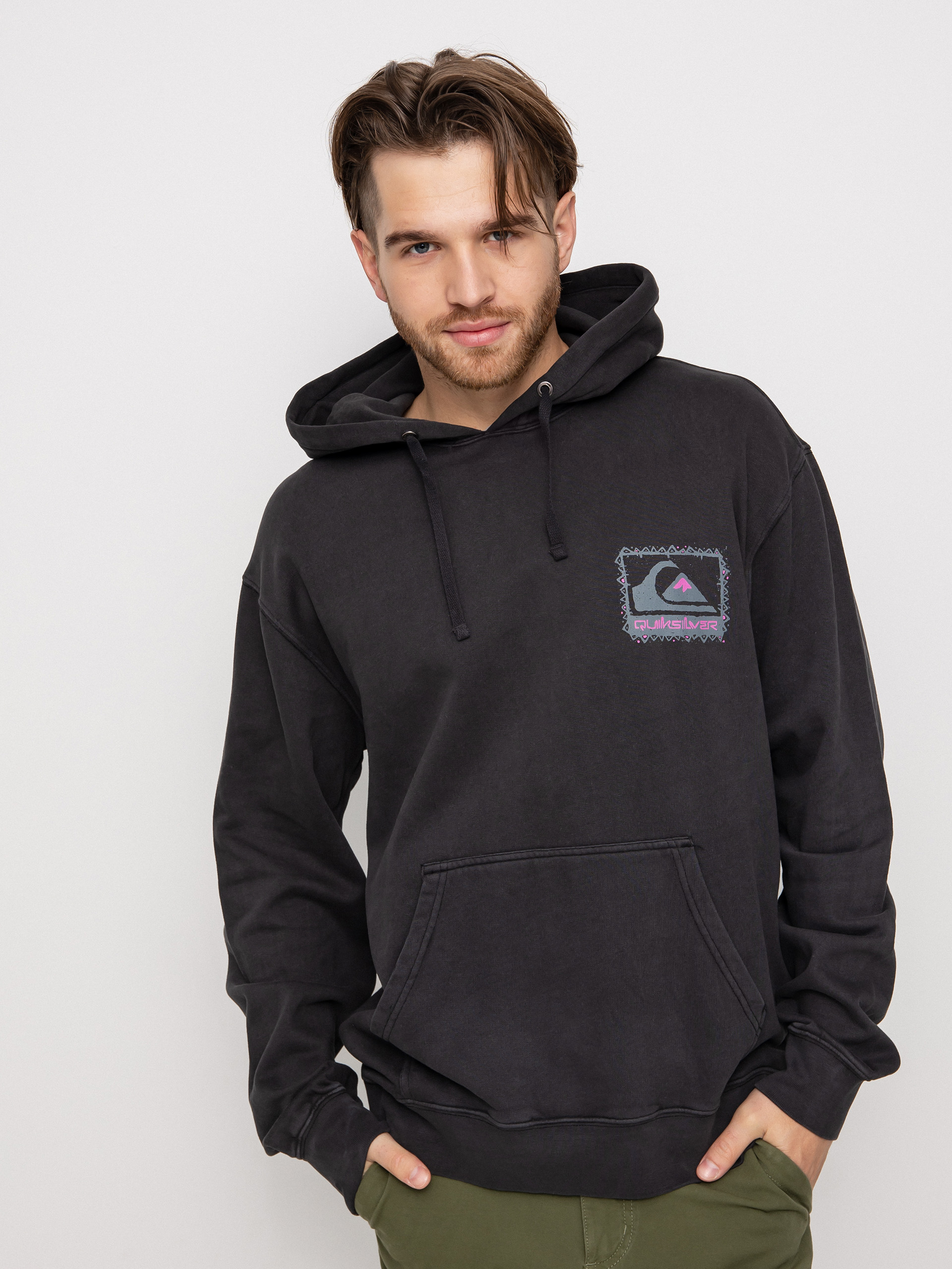 Bluza z kapturem Quiksilver Neon Slab HD (black)