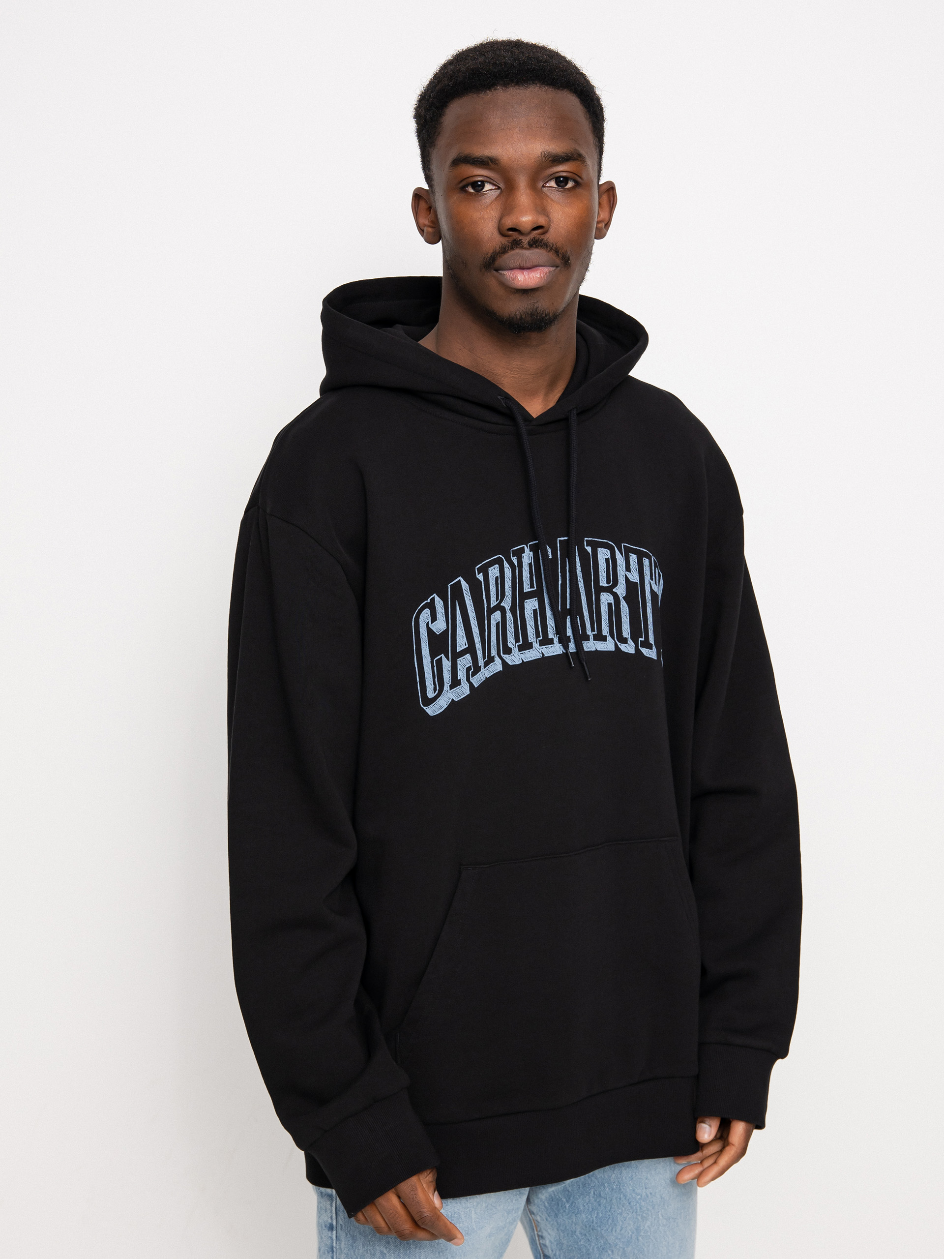 Bluza z kapturem Carhartt WIP Scrawl HD (black/misty sky)