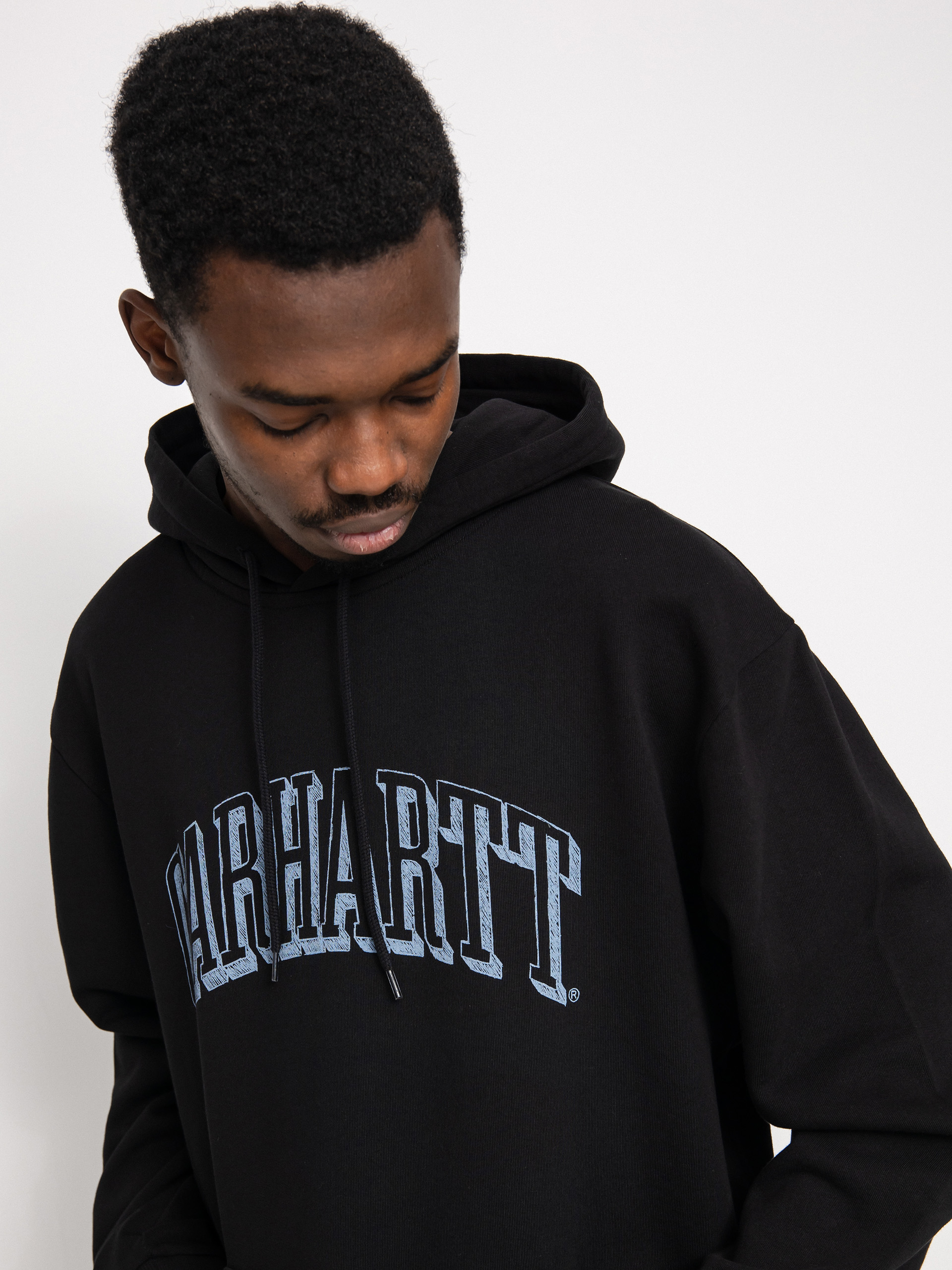 Bluza z kapturem Carhartt WIP Scrawl HD (black/misty sky)