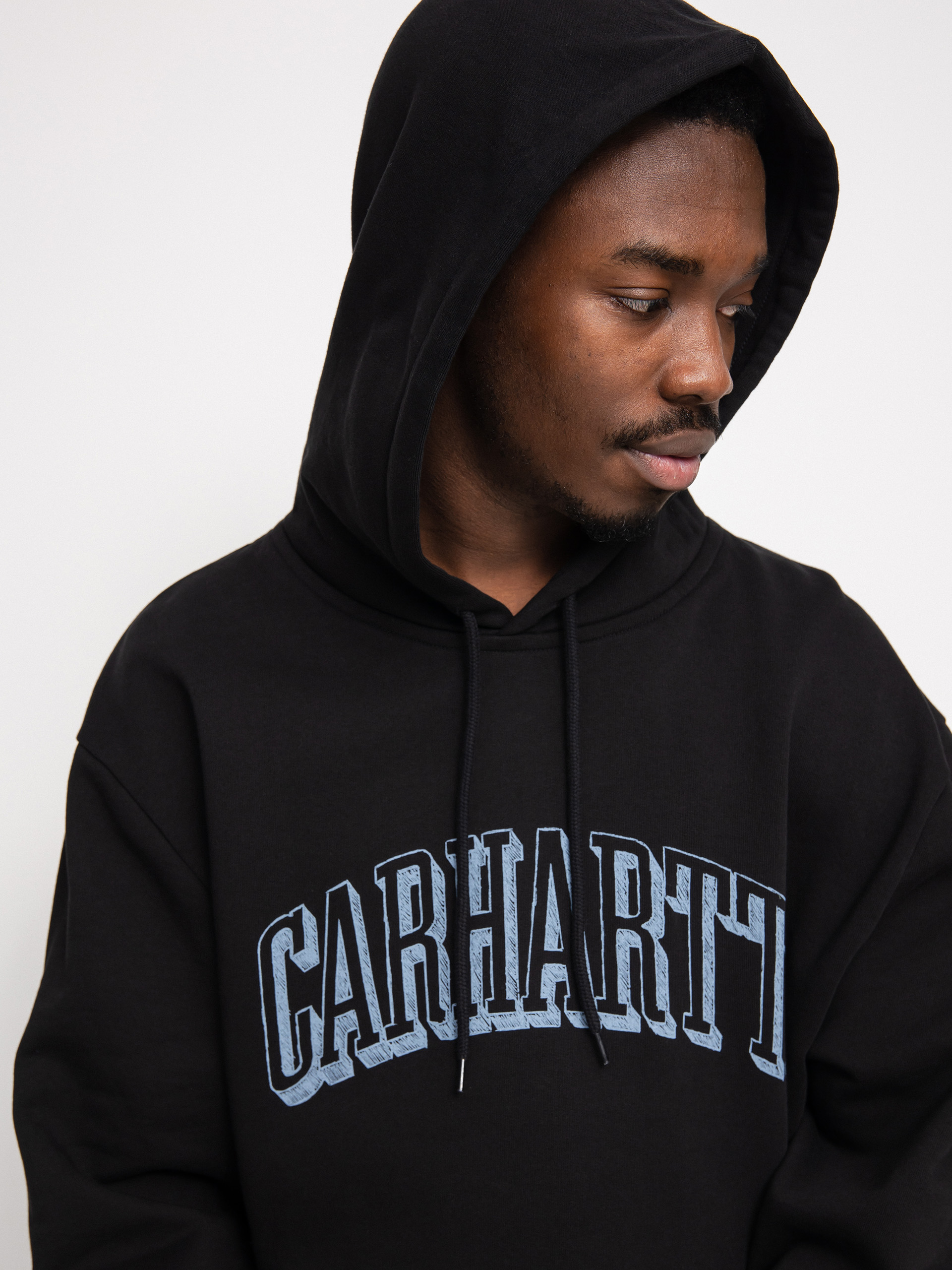 Bluza z kapturem Carhartt WIP Scrawl HD (black/misty sky)