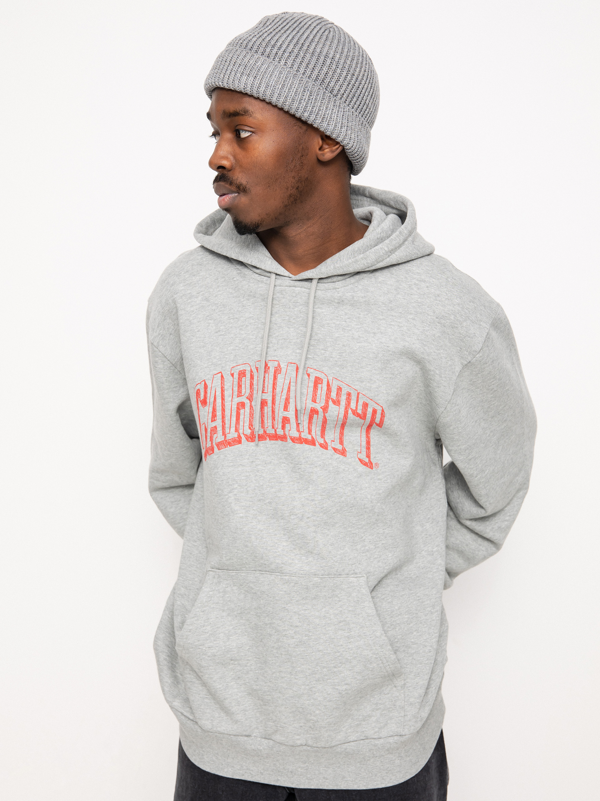 Bluza z kapturem Carhartt WIP Scrawl HD (grey heather/rocket)
