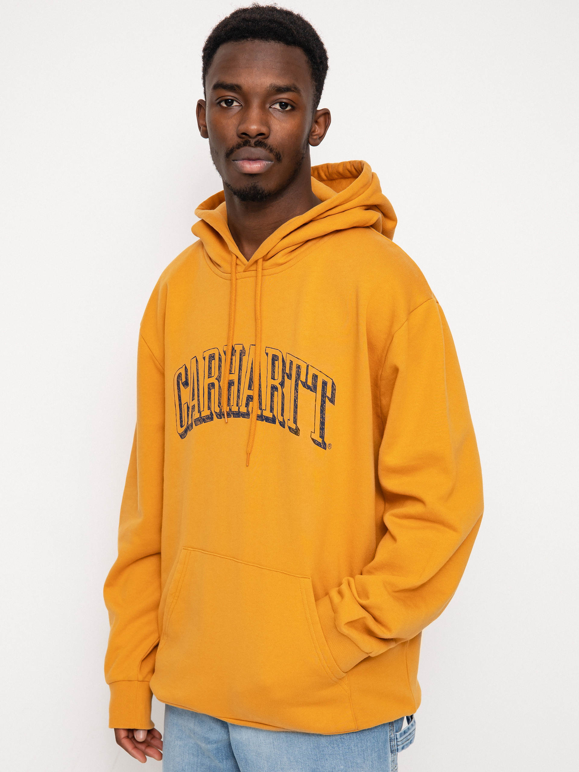 Bluza z kapturem Carhartt WIP Scrawl HD (ochre/enzian)