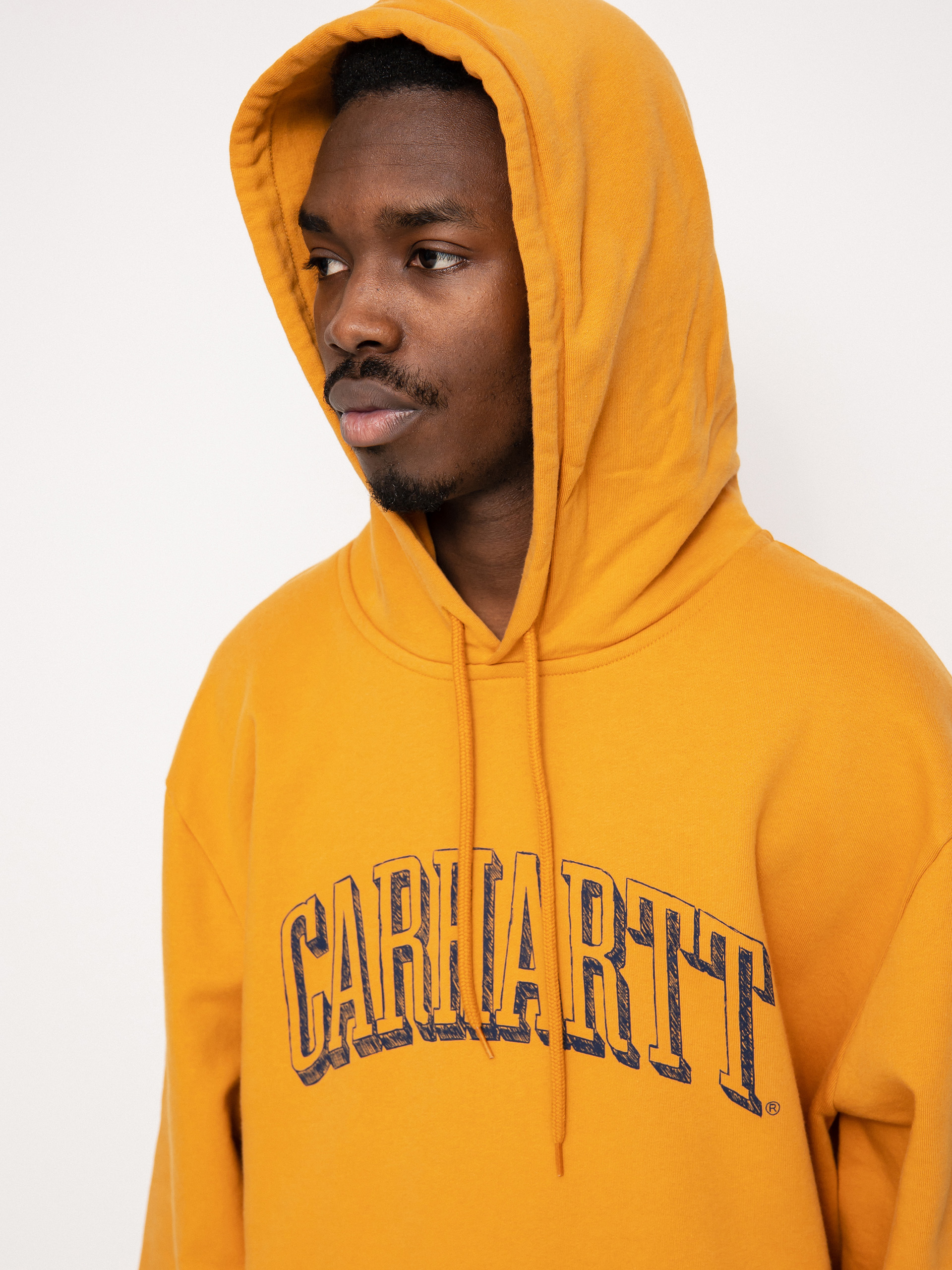 Bluza z kapturem Carhartt WIP Scrawl HD (ochre/enzian)