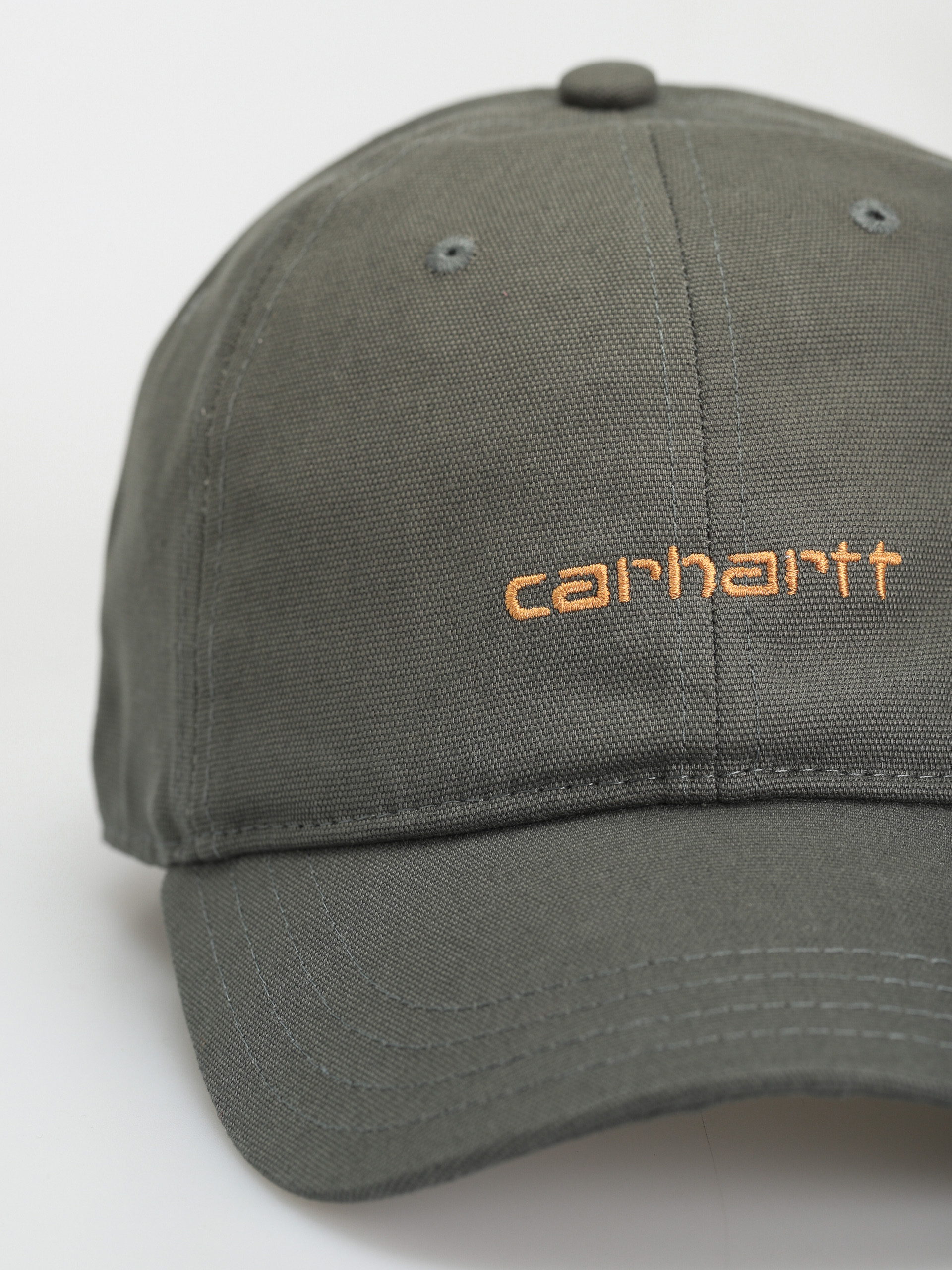 Czapka z daszkiem Carhartt WIP Canvas Script (boxwood/ochre)
