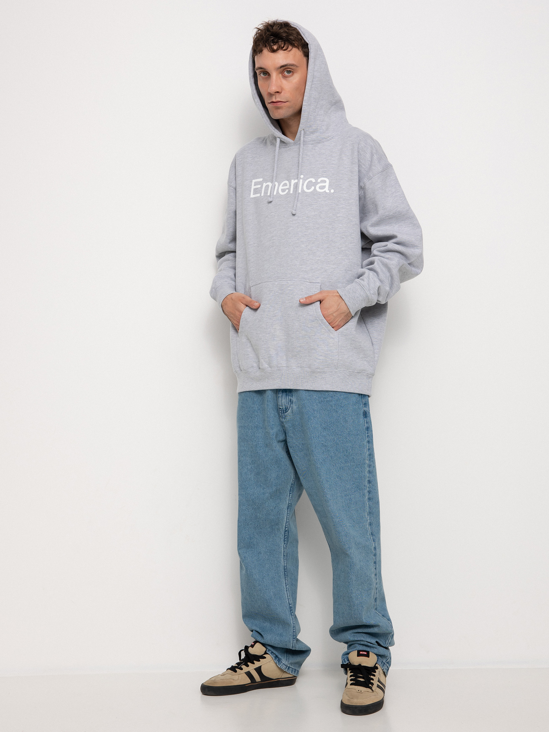 Bluza z kapturem Emerica Pure Logo HD (light grey)