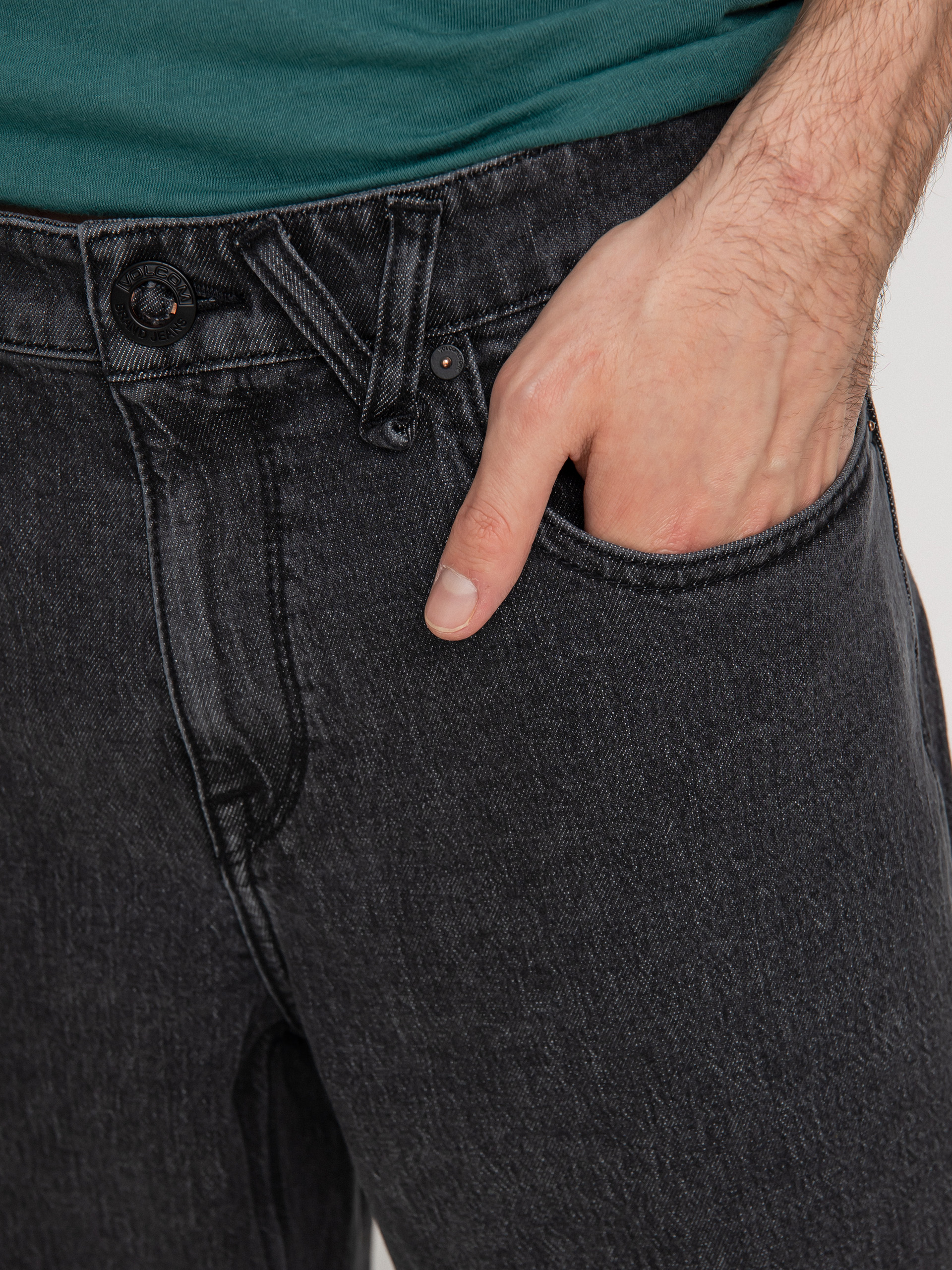 Spodnie Volcom Modown Tapered Denim (stoney black)