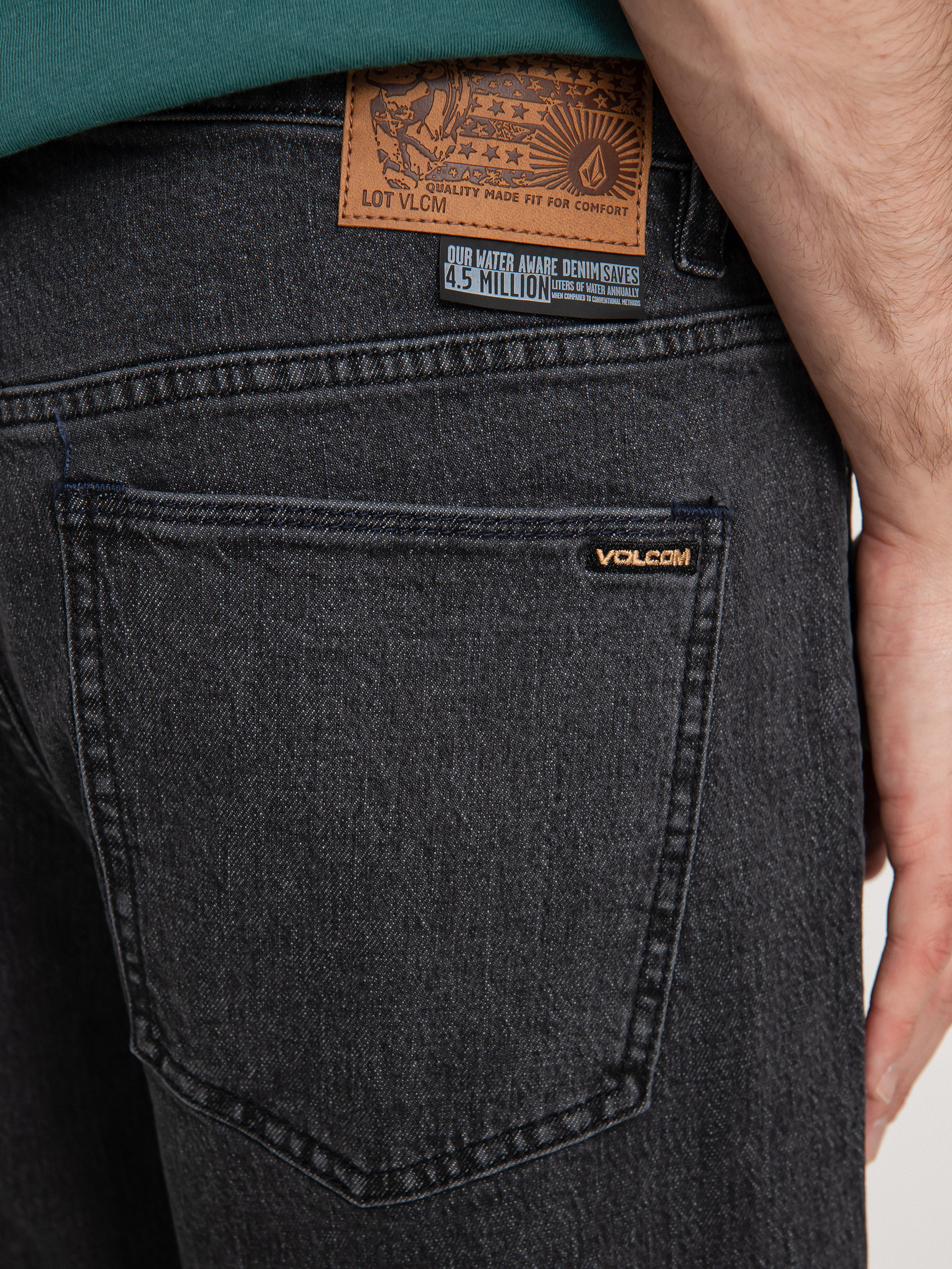 Spodnie Volcom Modown Tapered Denim (stoney black)