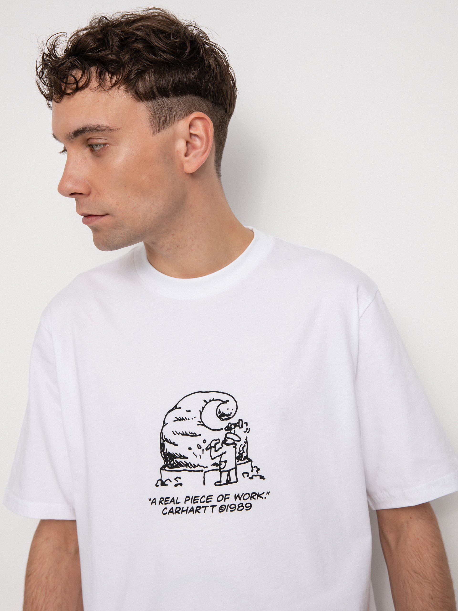 T-shirt Carhartt WIP Piece Of Work (white/black)