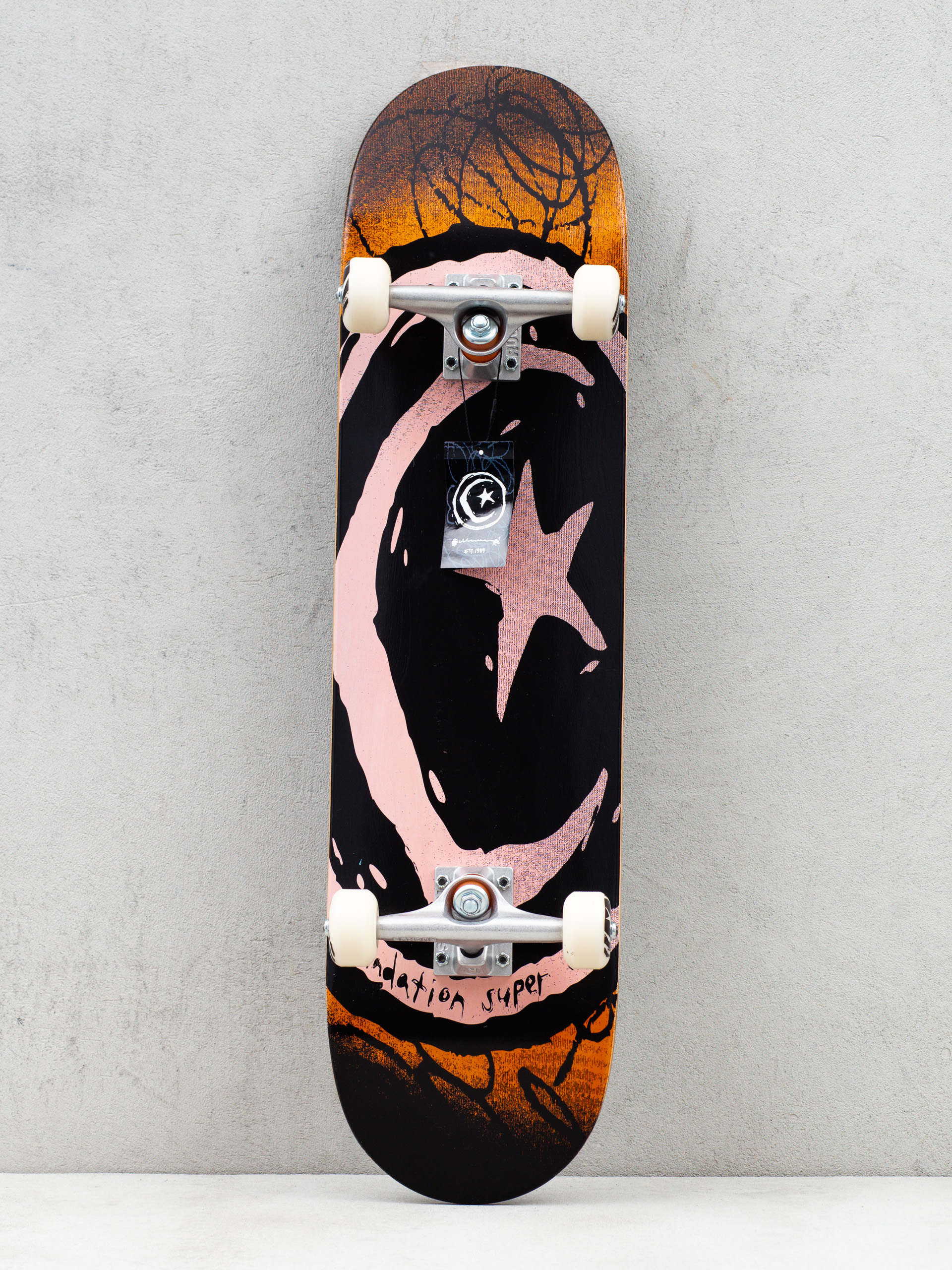 Deskorolka Foundation Star And Moon V2 Neon (orange/black/pink)
