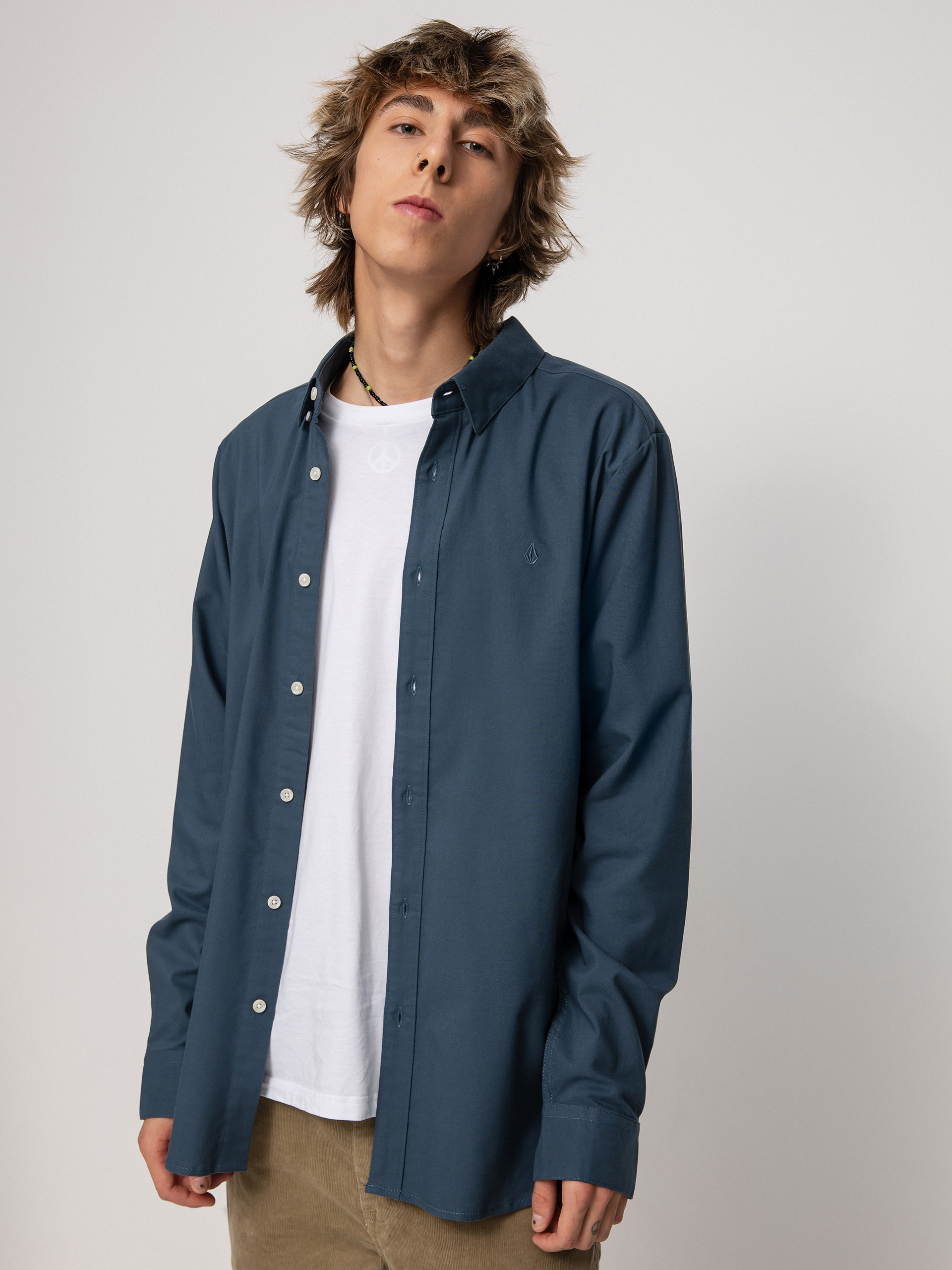 Koszula Volcom Oxford Stretch Ls (marina blue)