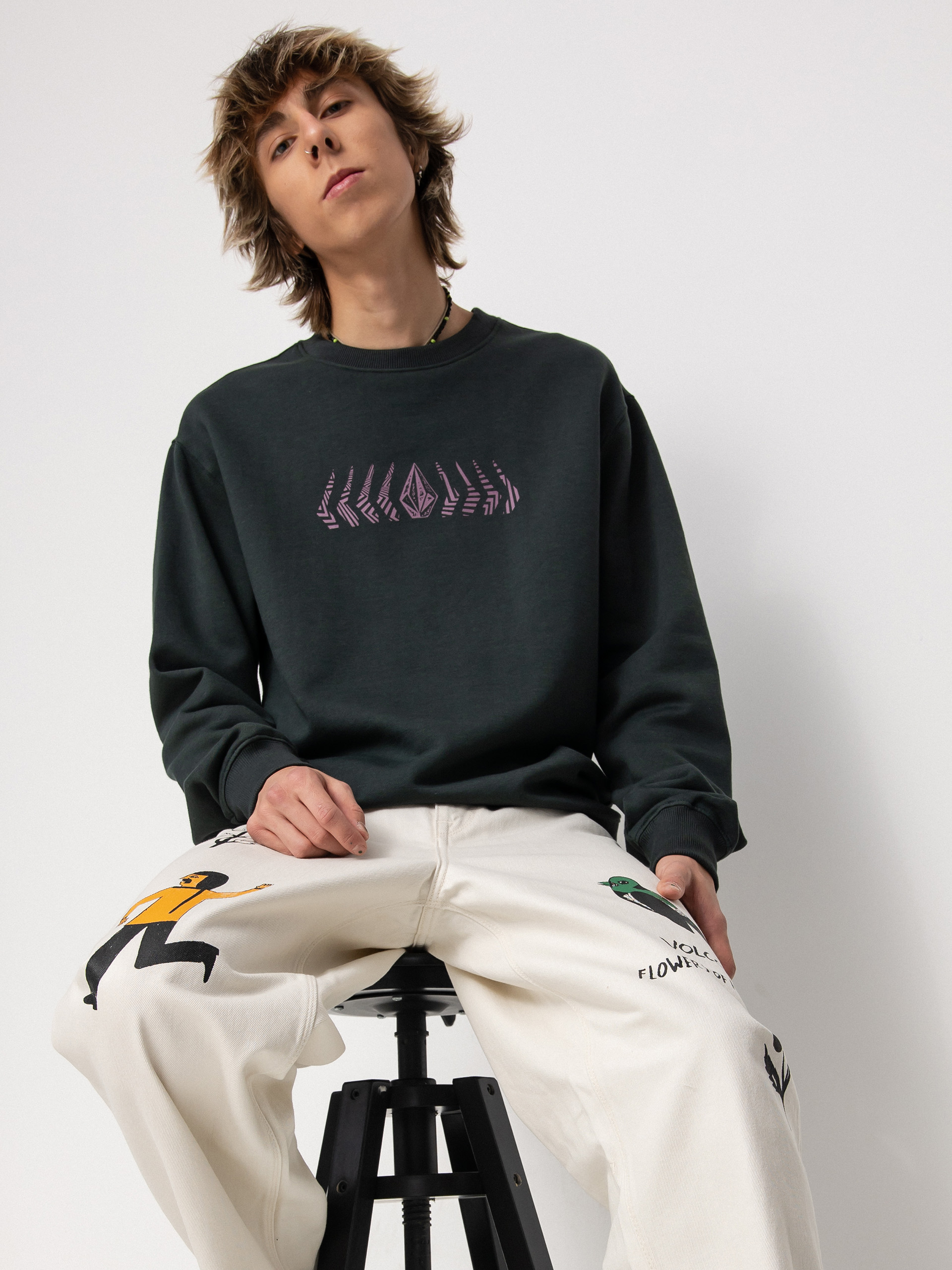Bluza Volcom Hi School Crew (cedar green)