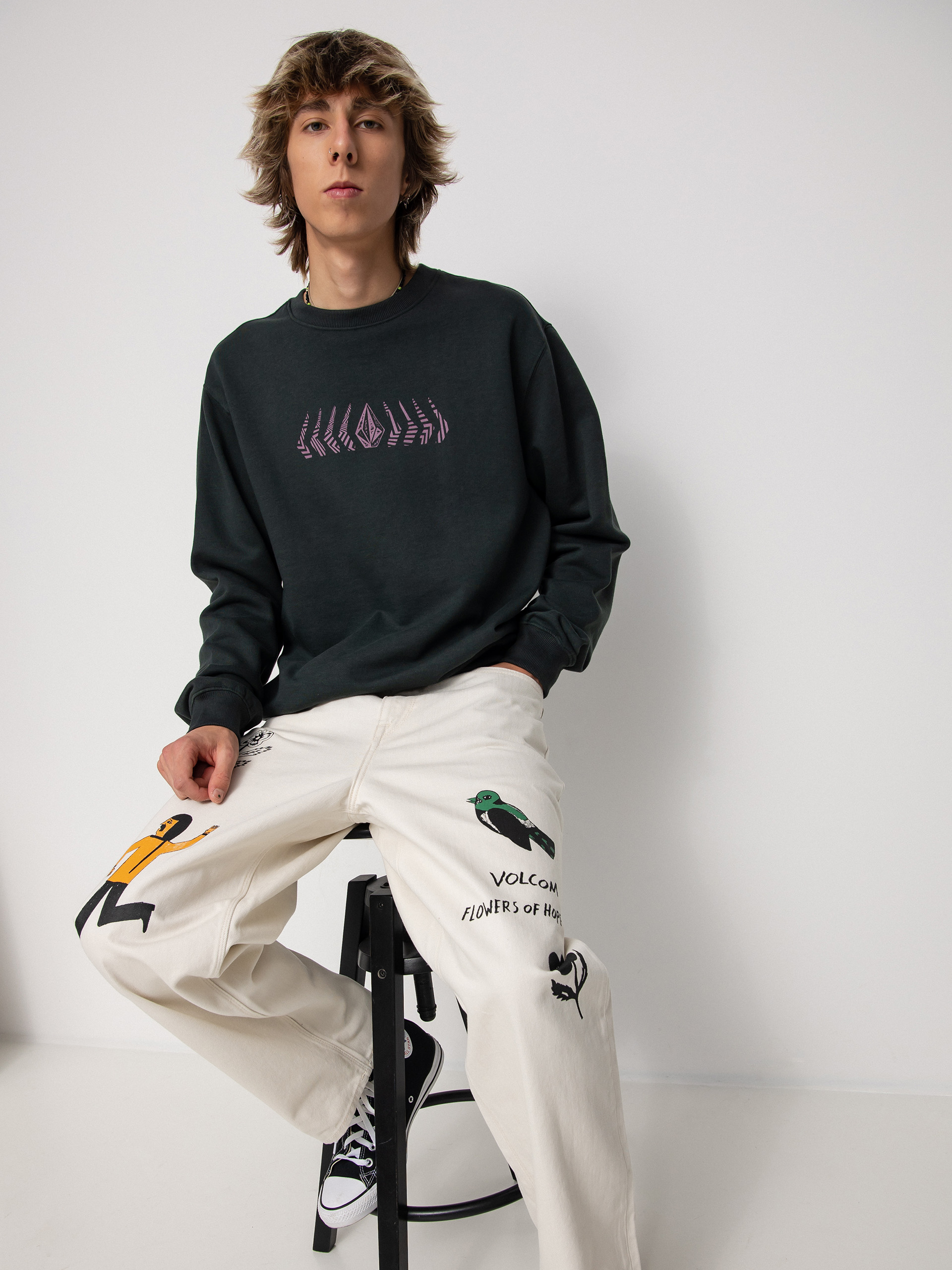 Bluza Volcom Hi School Crew (cedar green)
