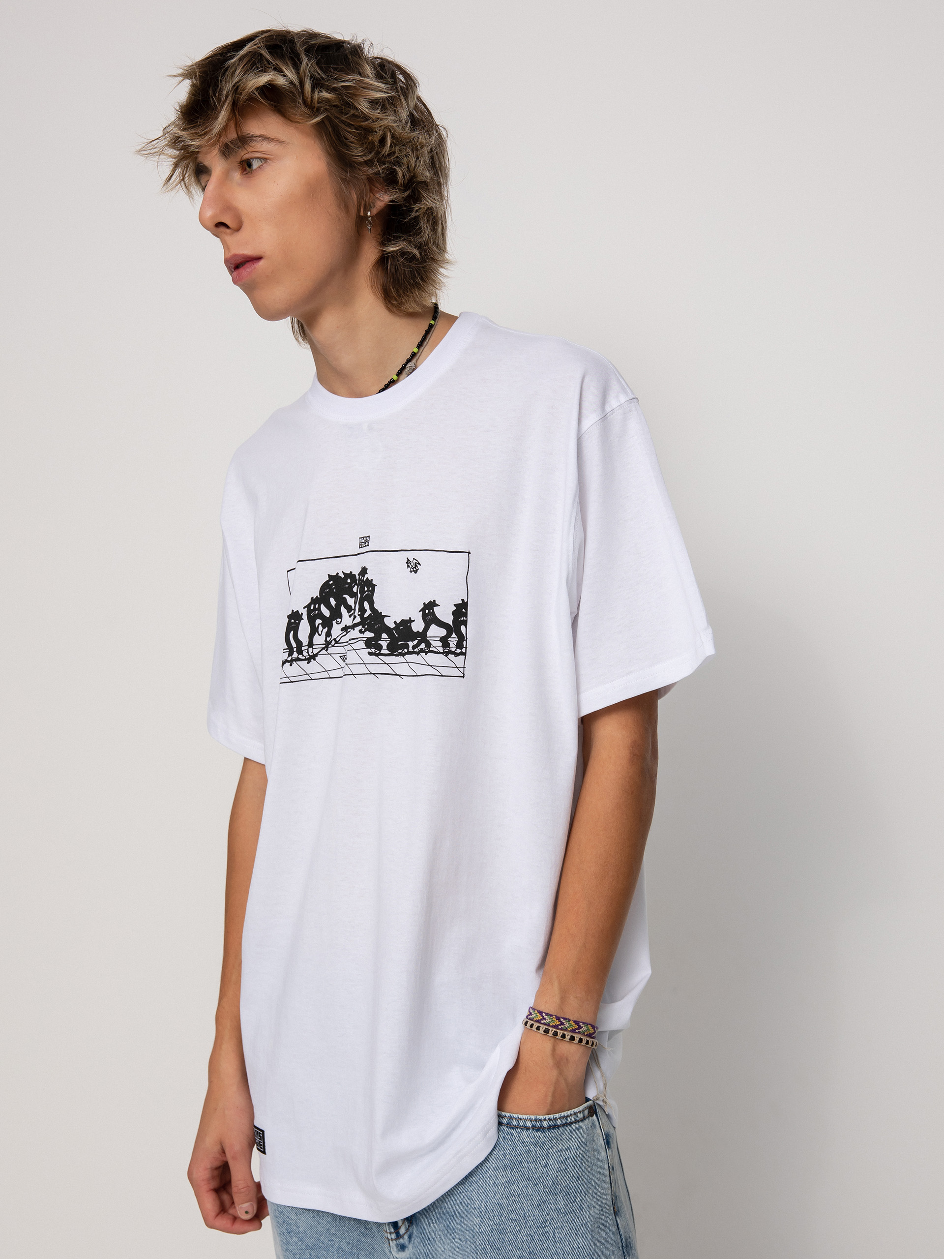 T-shirt Nervous X TOPE Kickflip (white)