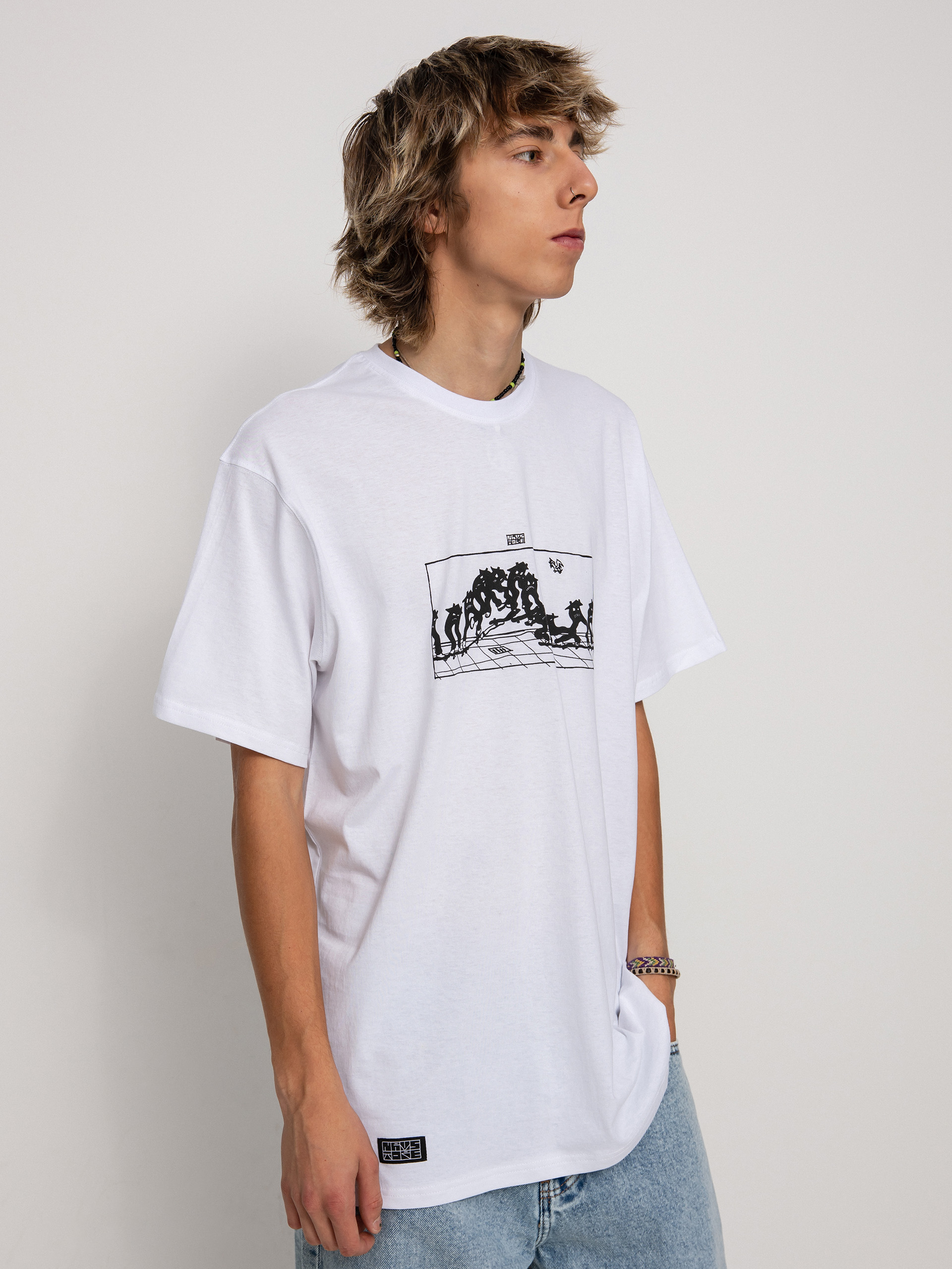 T-shirt Nervous X TOPE Kickflip (white)