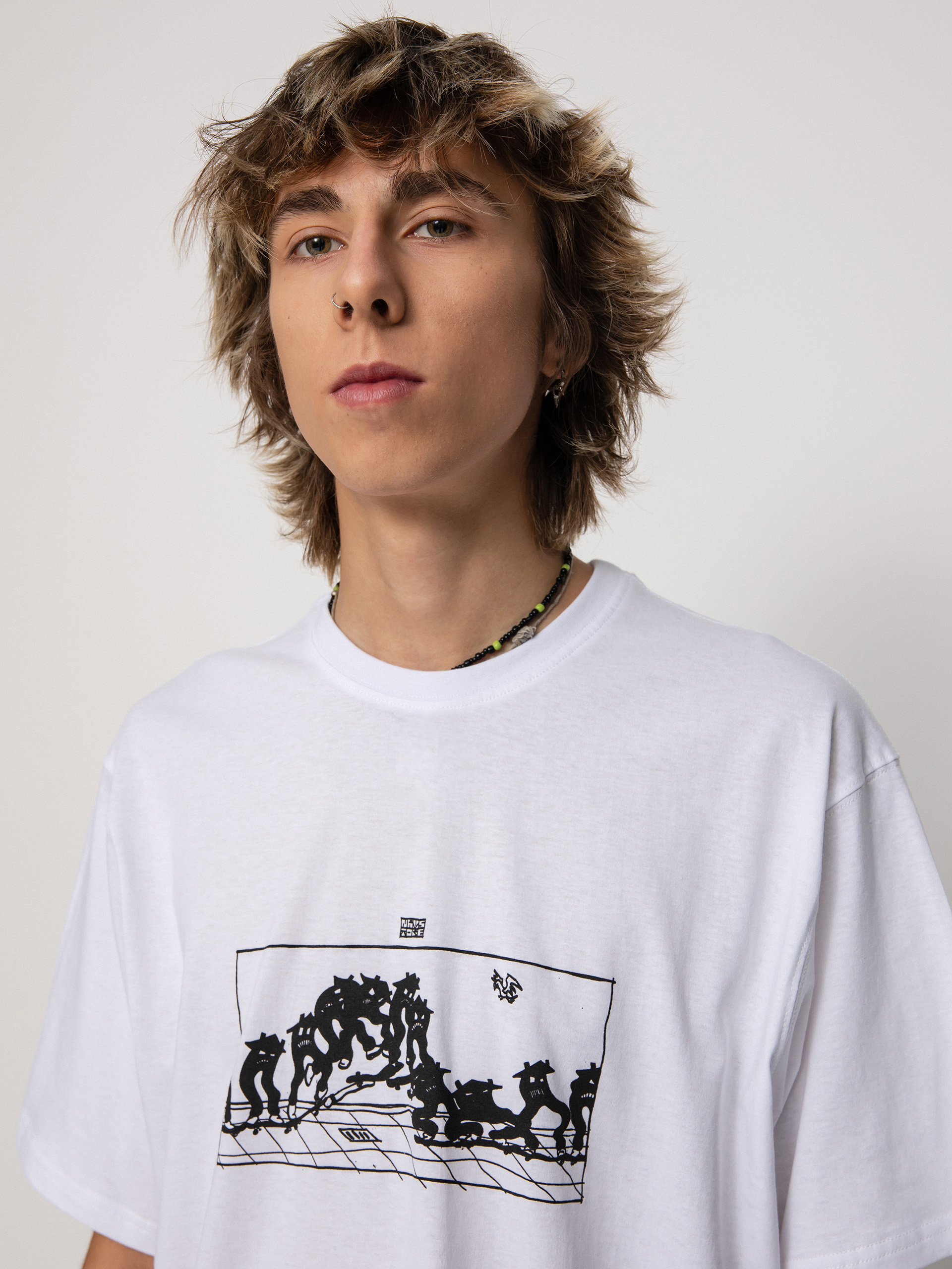 T-shirt Nervous X TOPE Kickflip (white)