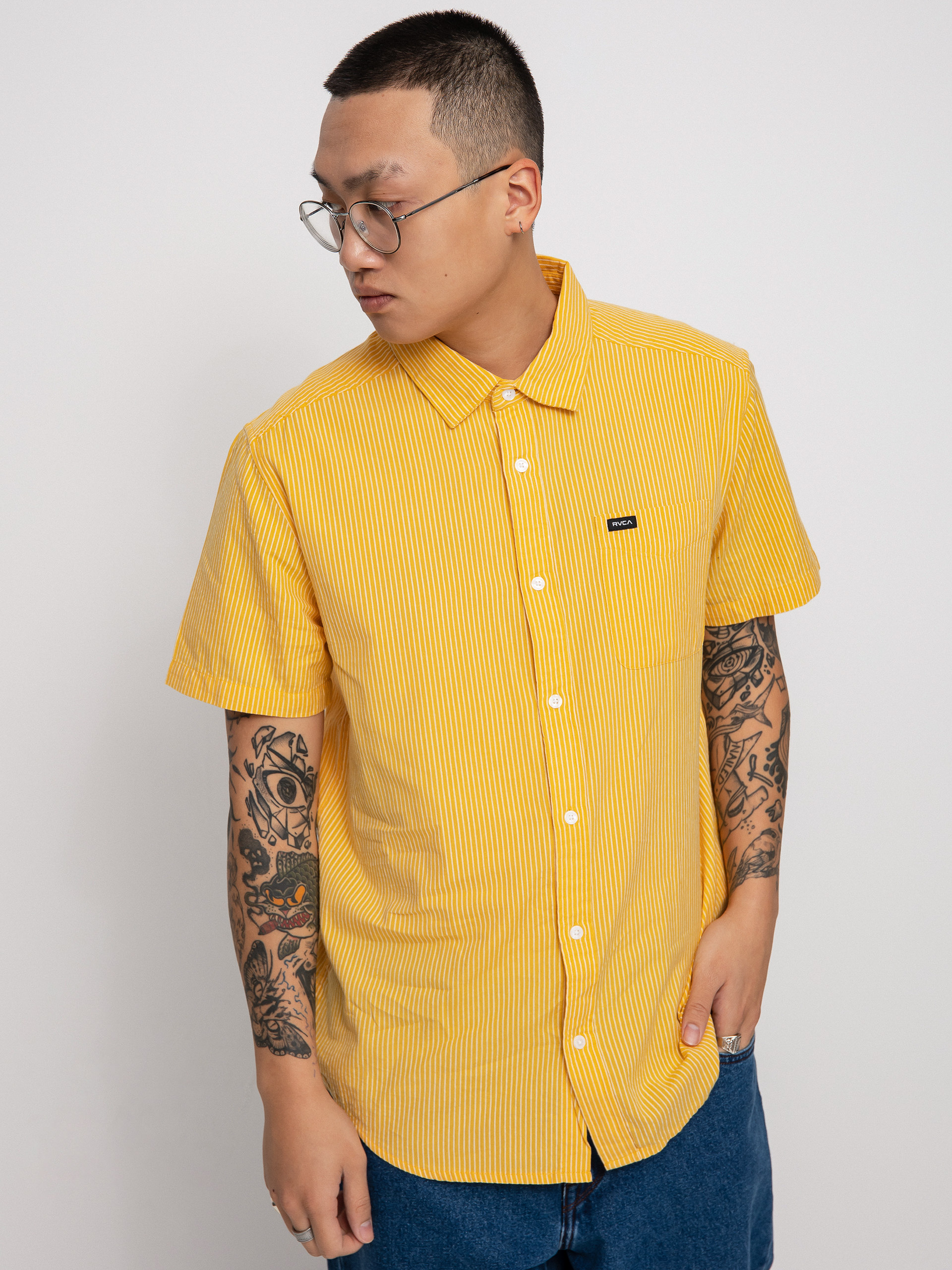 Koszula RVCA Endless Seersucker (vintage gold)