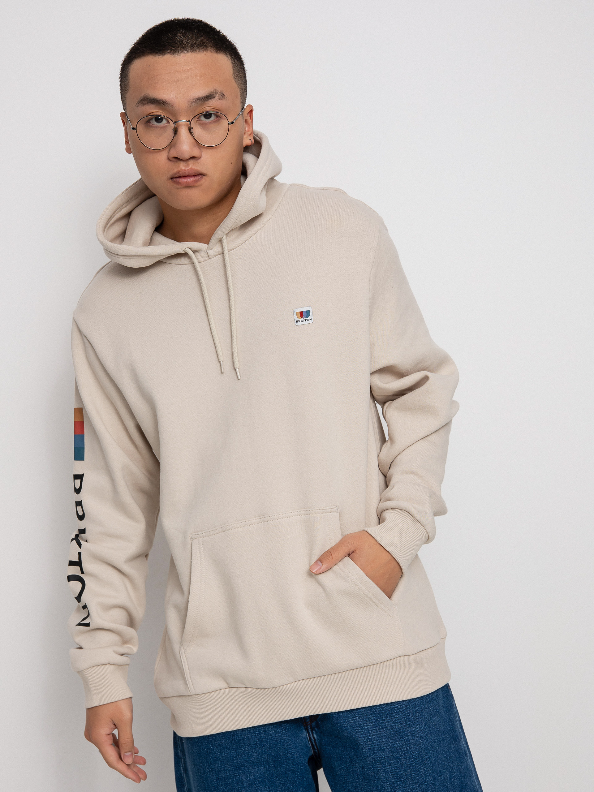 Bluza z kapturem Brixton Alton HD (beige)