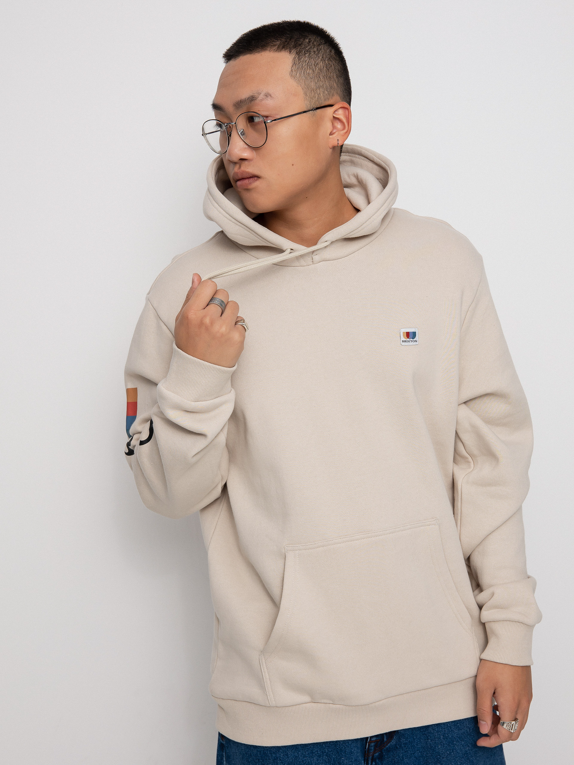 Bluza z kapturem Brixton Alton HD (beige)