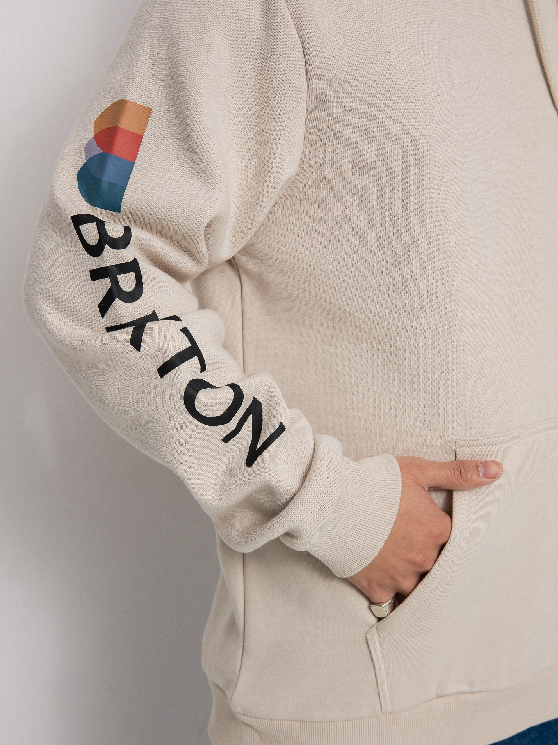 Bluza z kapturem Brixton Alton HD (beige)