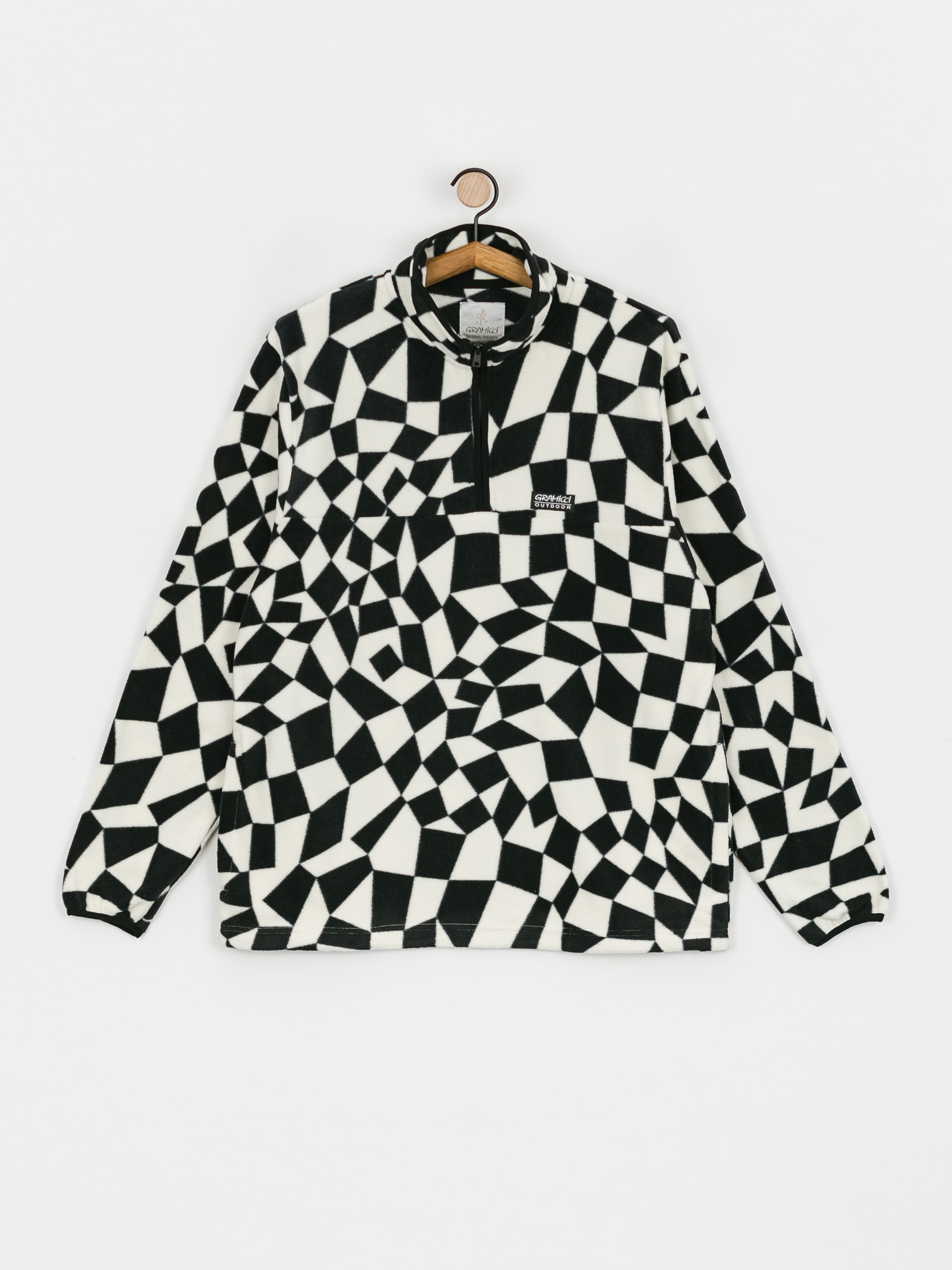 Męski Polar Gramicci Mock Neck (black check)