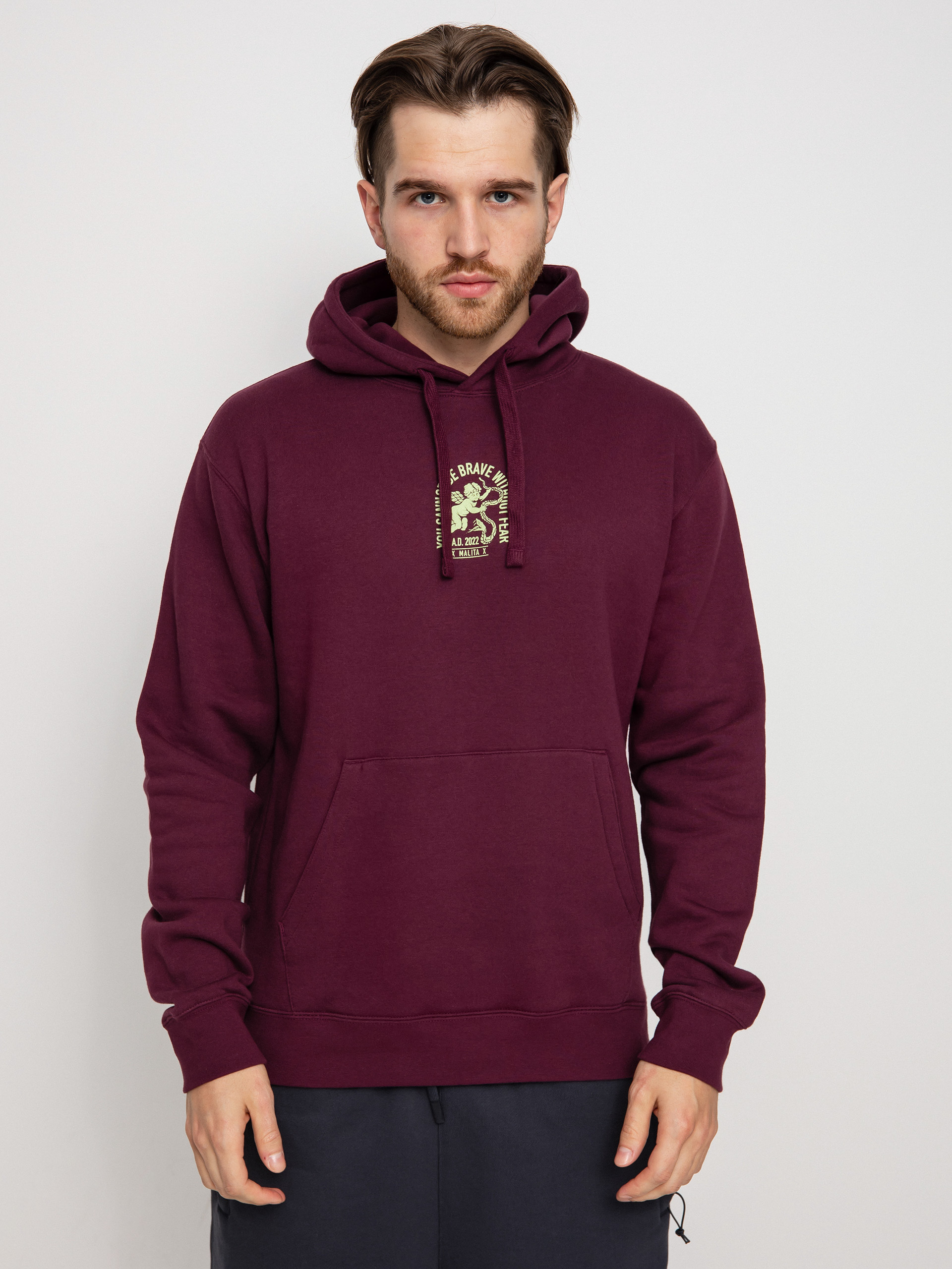Bluza z kapturem Malita Cupid HD (burgundy)