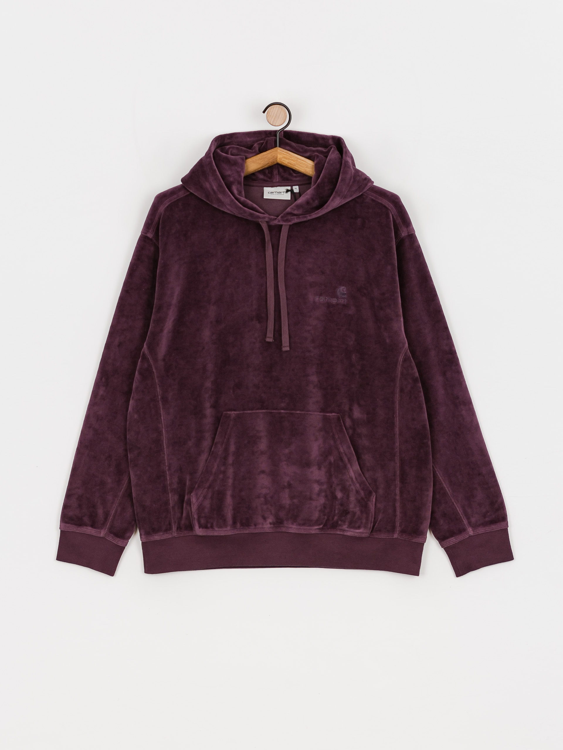 Bluza z kapturem Carhartt WIP United Script HD (dark plum)
