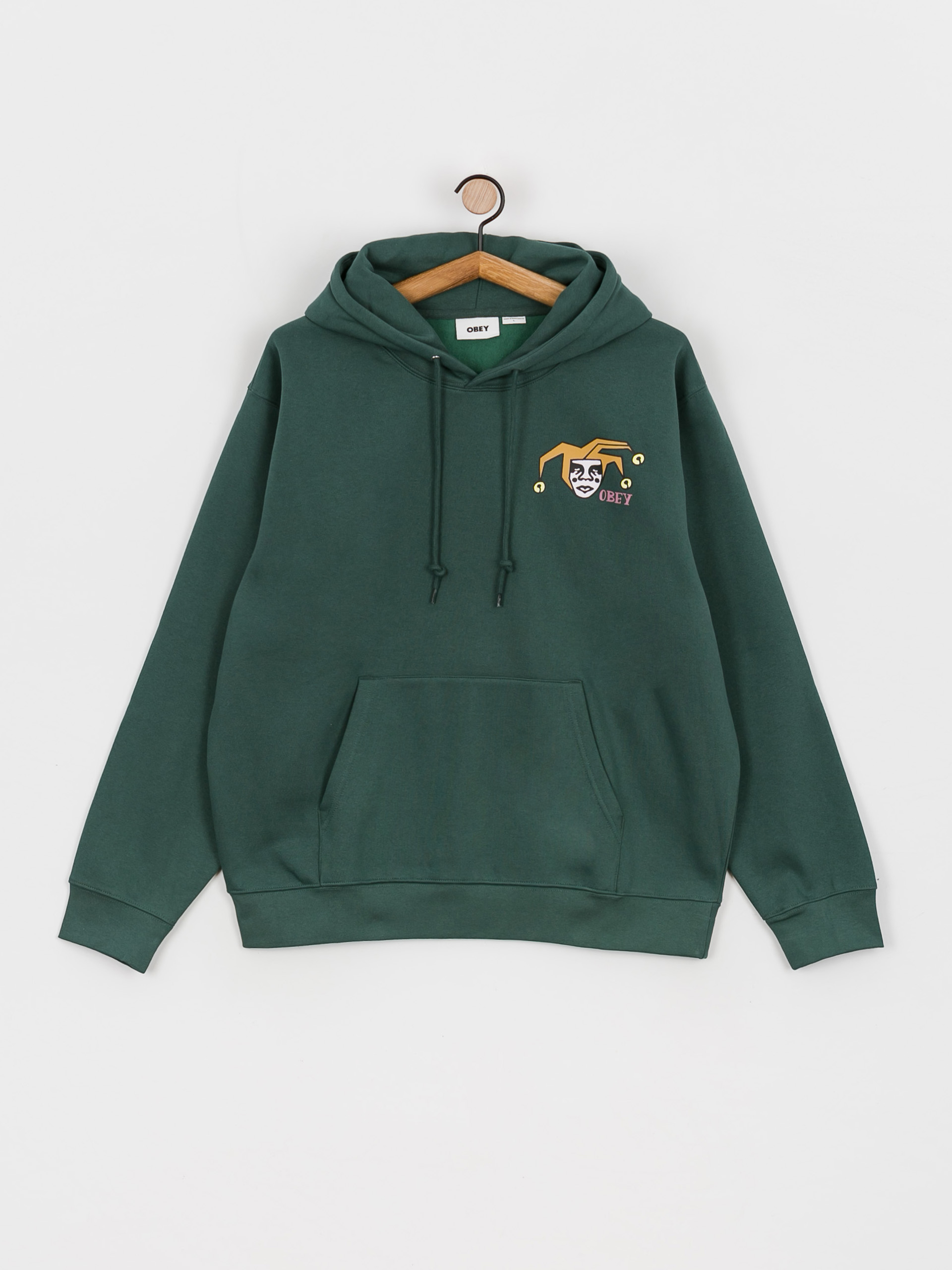 Bluza z kapturem OBEY The Joke Is On You (dark cedar)