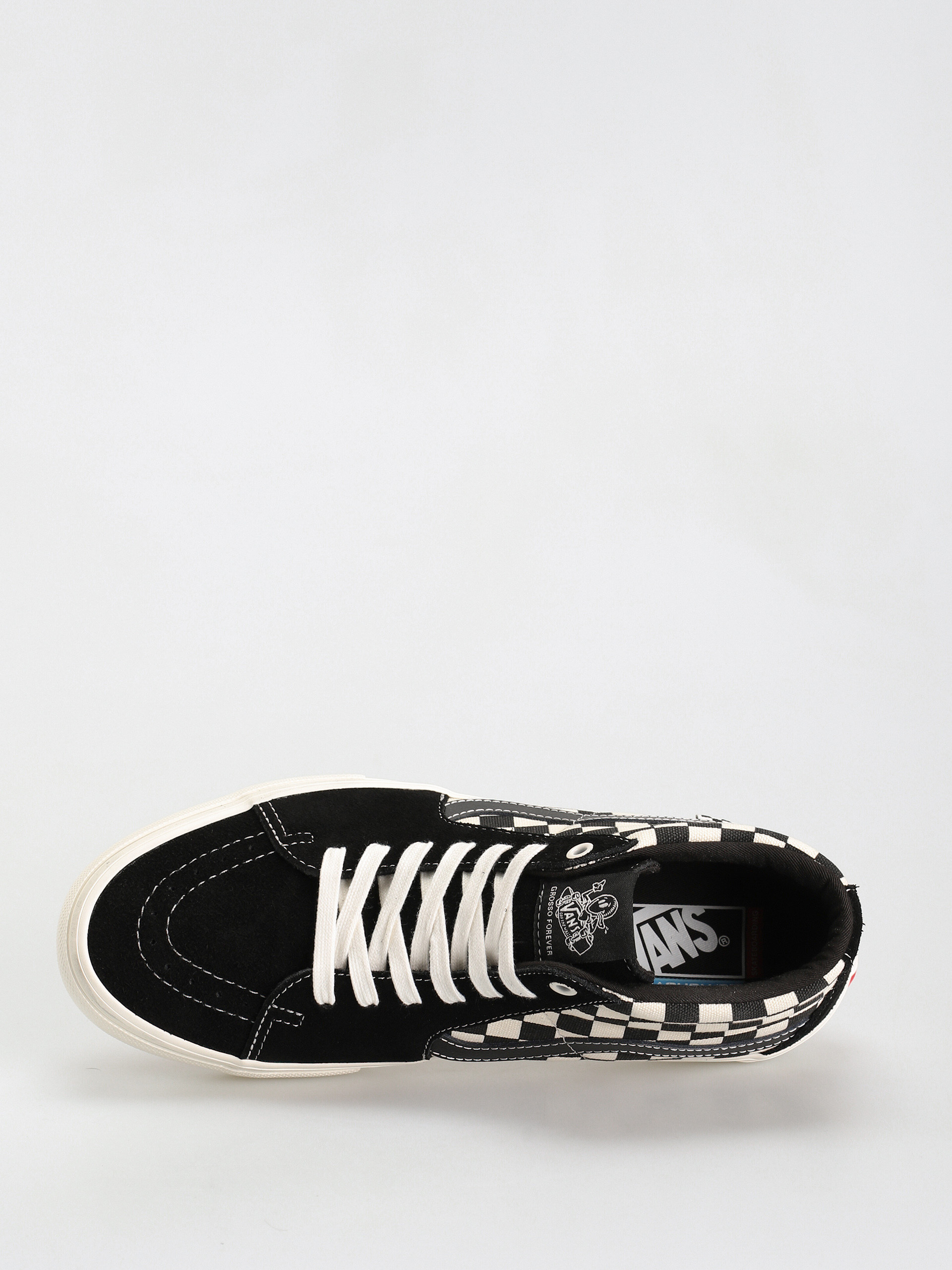Buty Vans Skate Grosso Mid (checkerboard black/marshmallow)