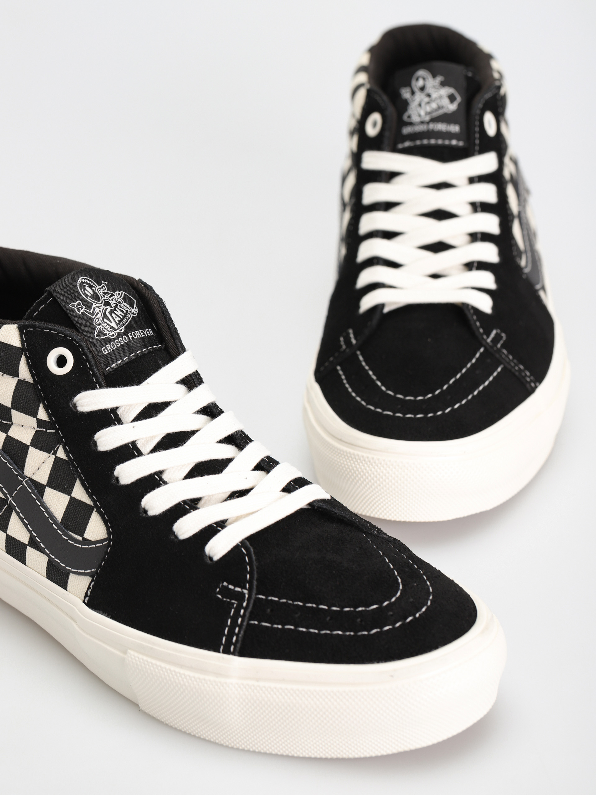 Buty Vans Skate Grosso Mid (checkerboard black/marshmallow)