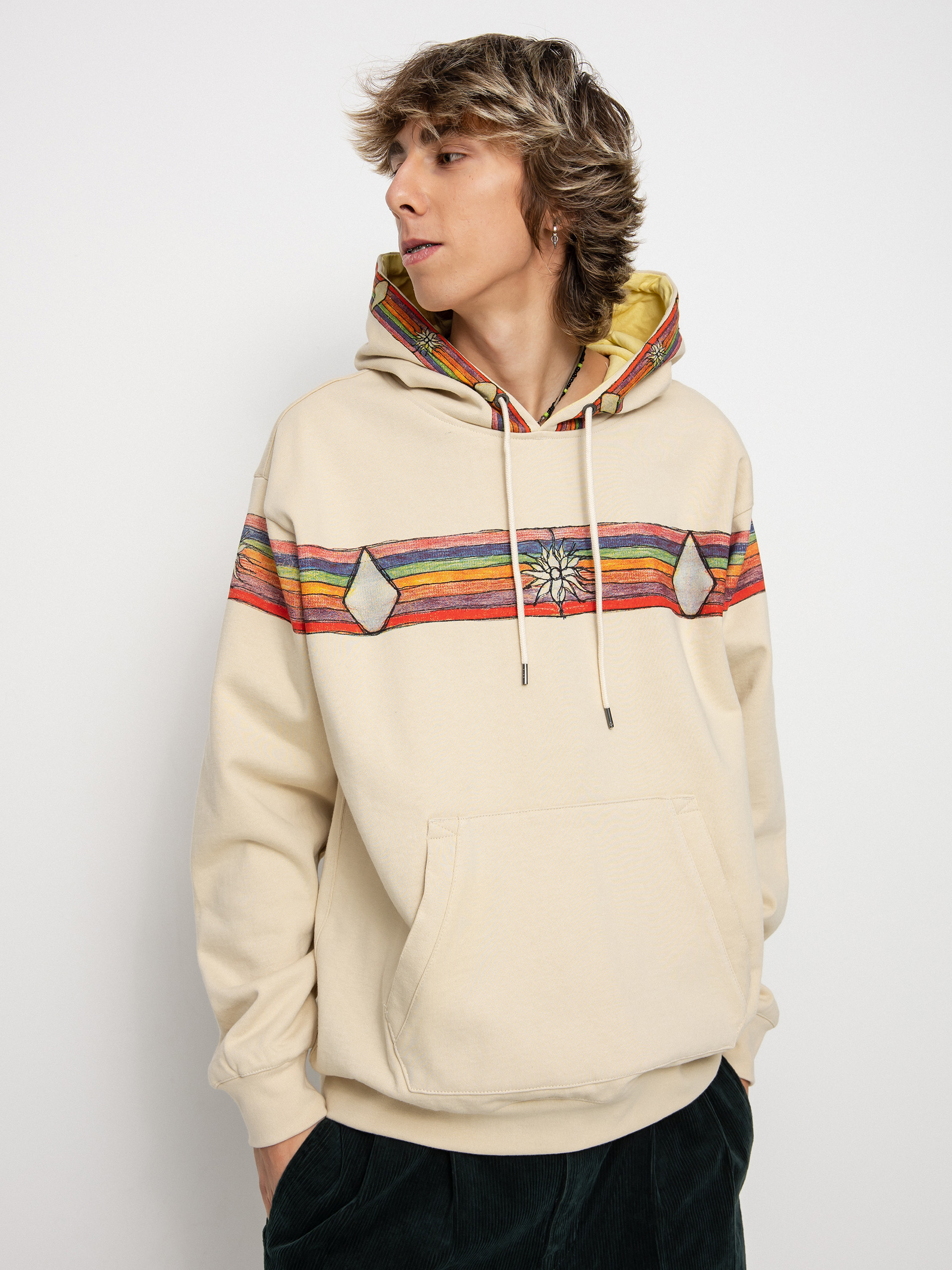 Bluza z kapturem Volcom D.I. HD (off white)