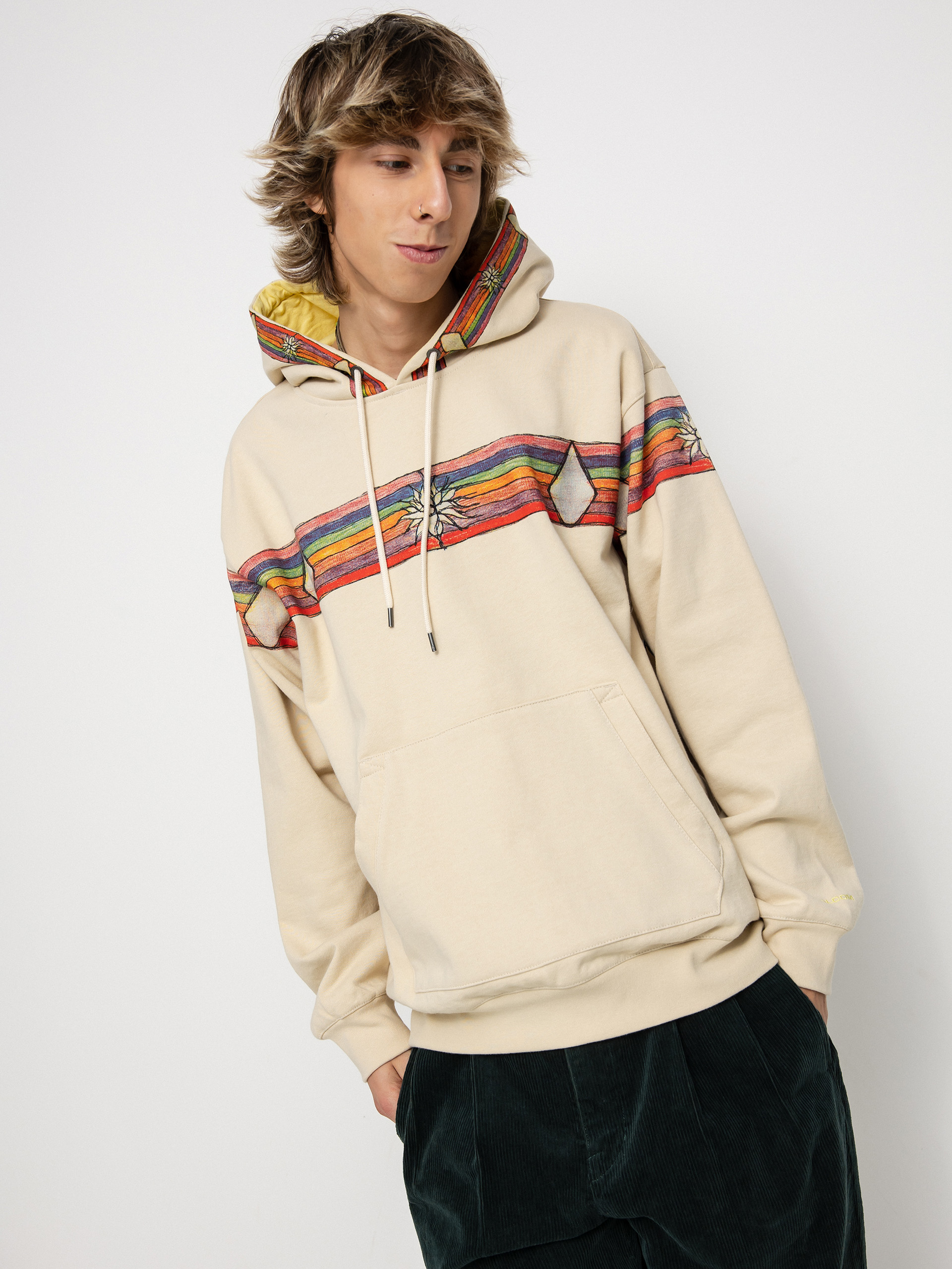 Bluza z kapturem Volcom D.I. HD (off white)