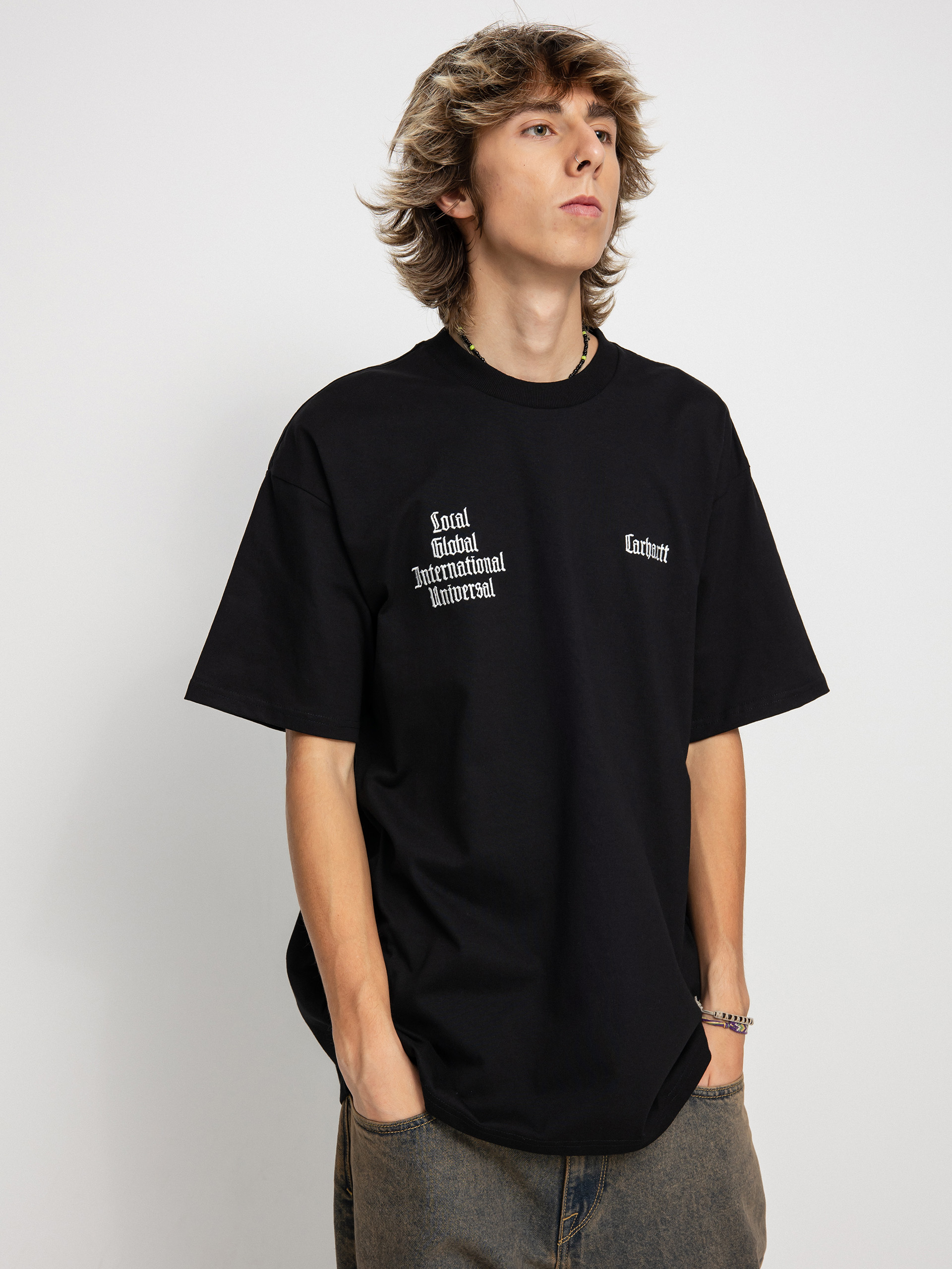T-shirt Carhartt WIP Letterman (black/wax)