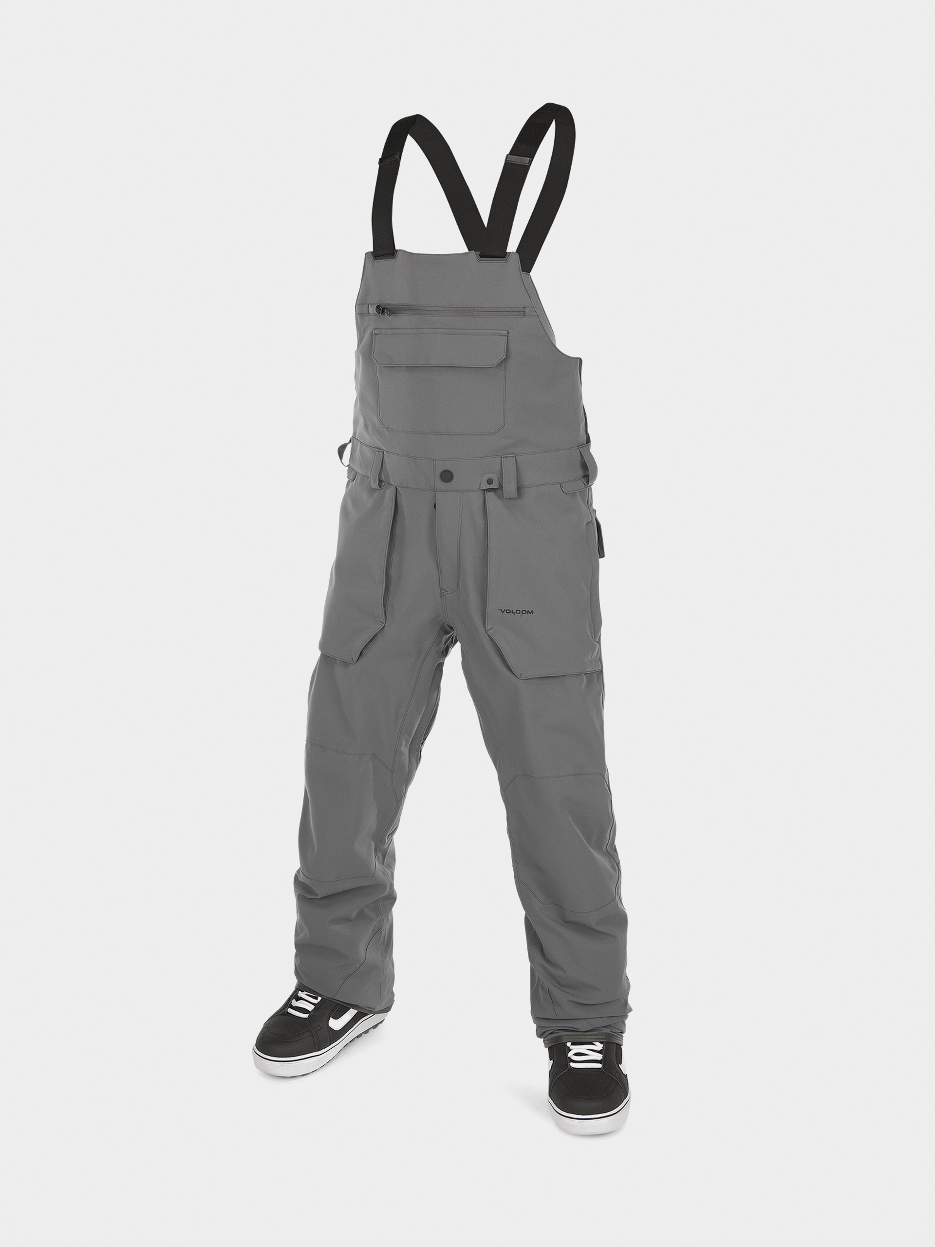 Męskie Spodnie snowboardowe Volcom Roan Bib Overall (dark grey)