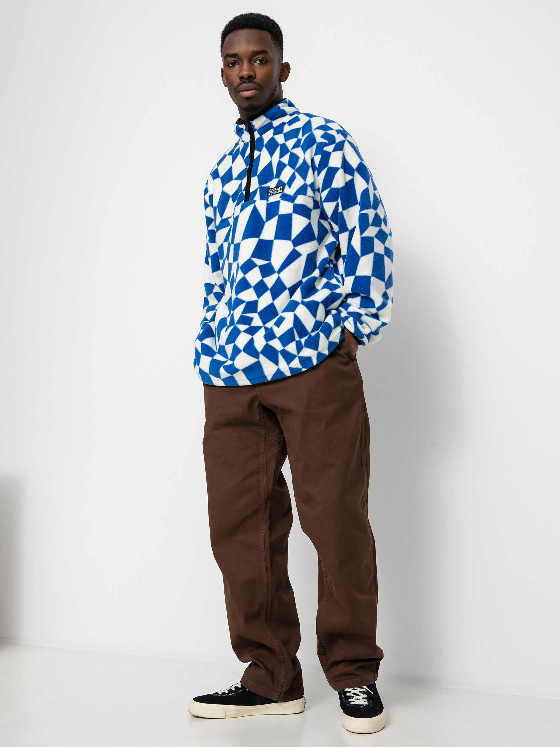 Polar Gramicci Mock Neck (blue check)