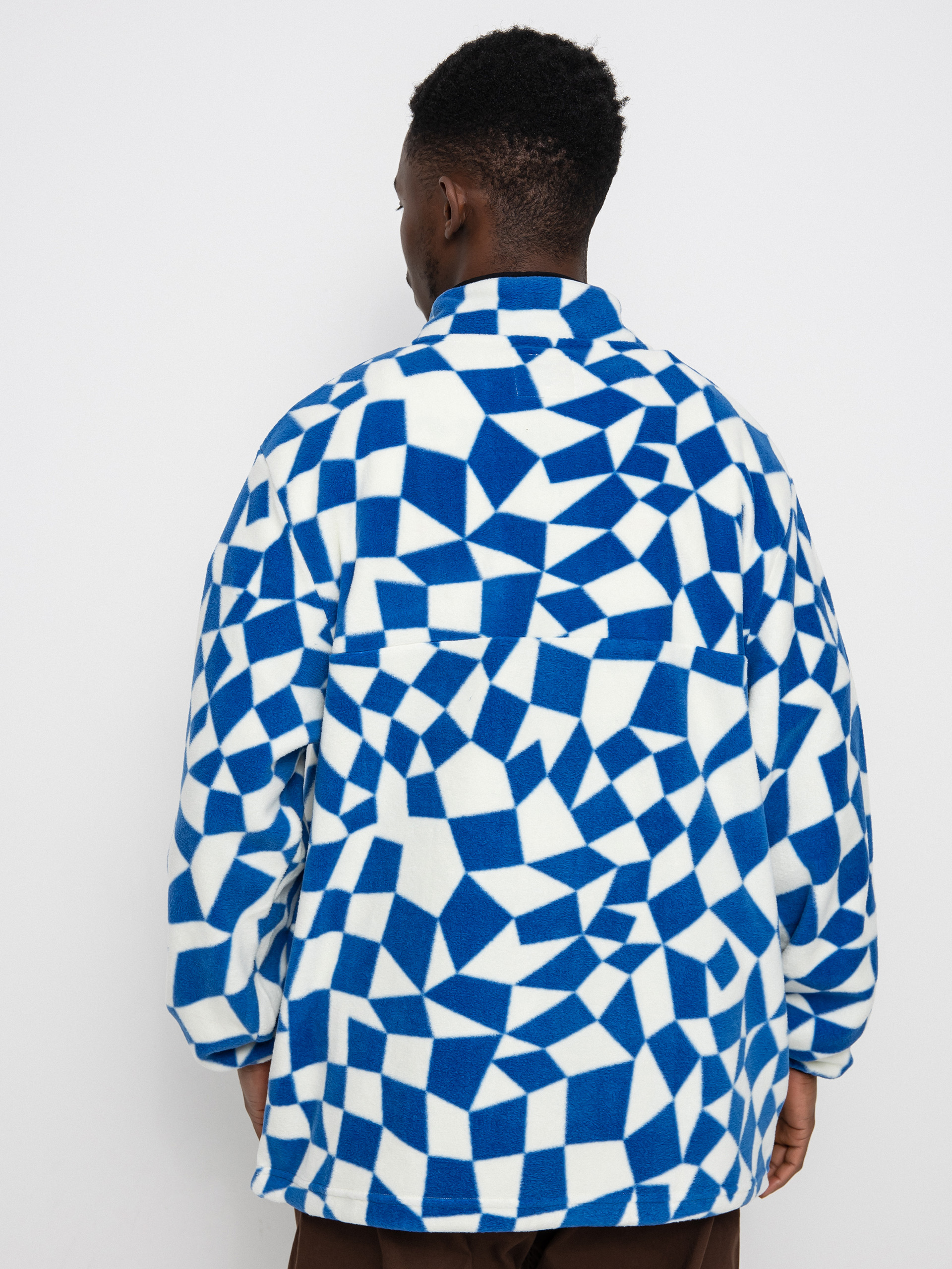 Męski Polar Gramicci Mock Neck (blue check)