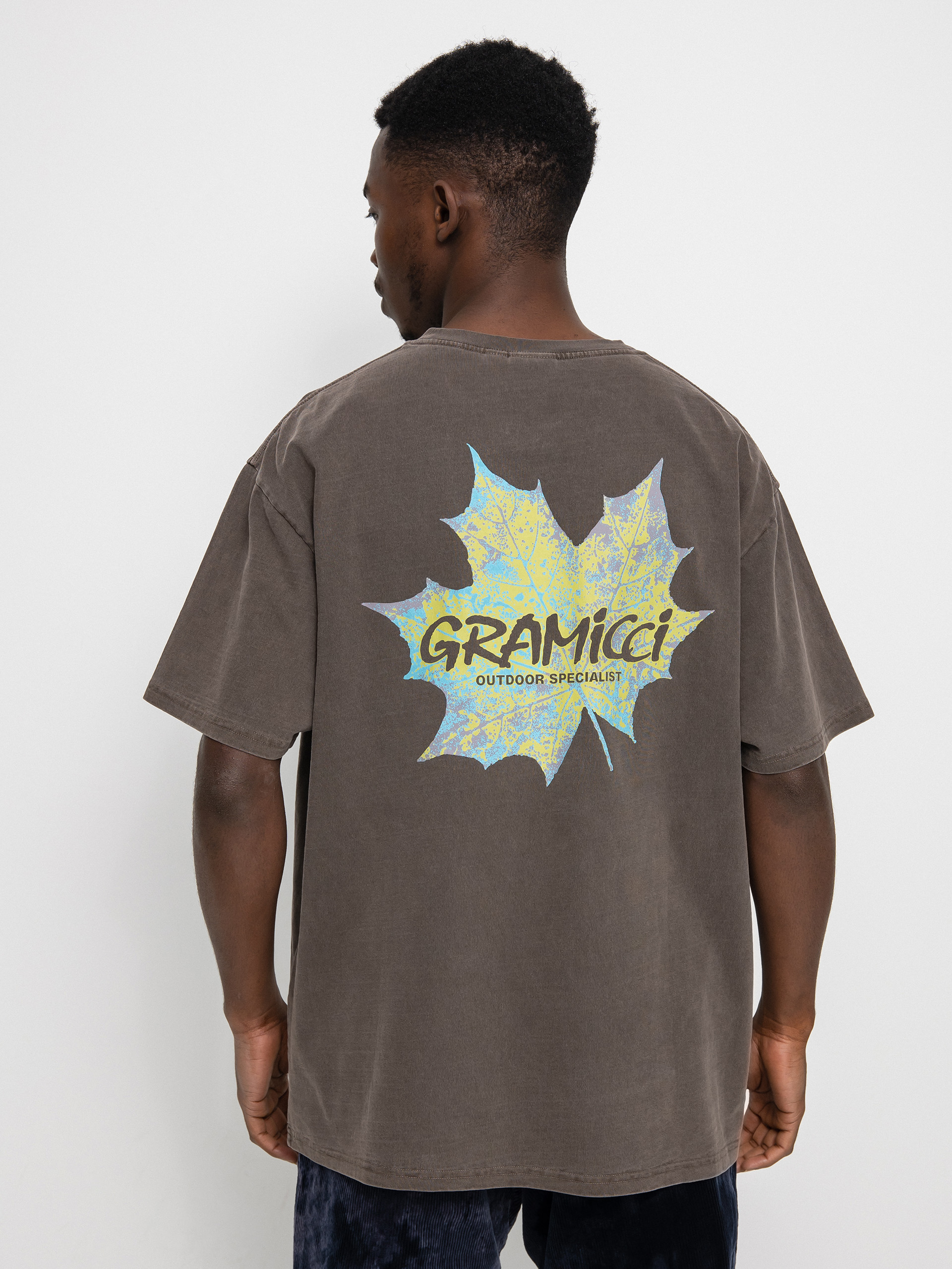 T-shirt Gramicci Leaf (brown pigment)