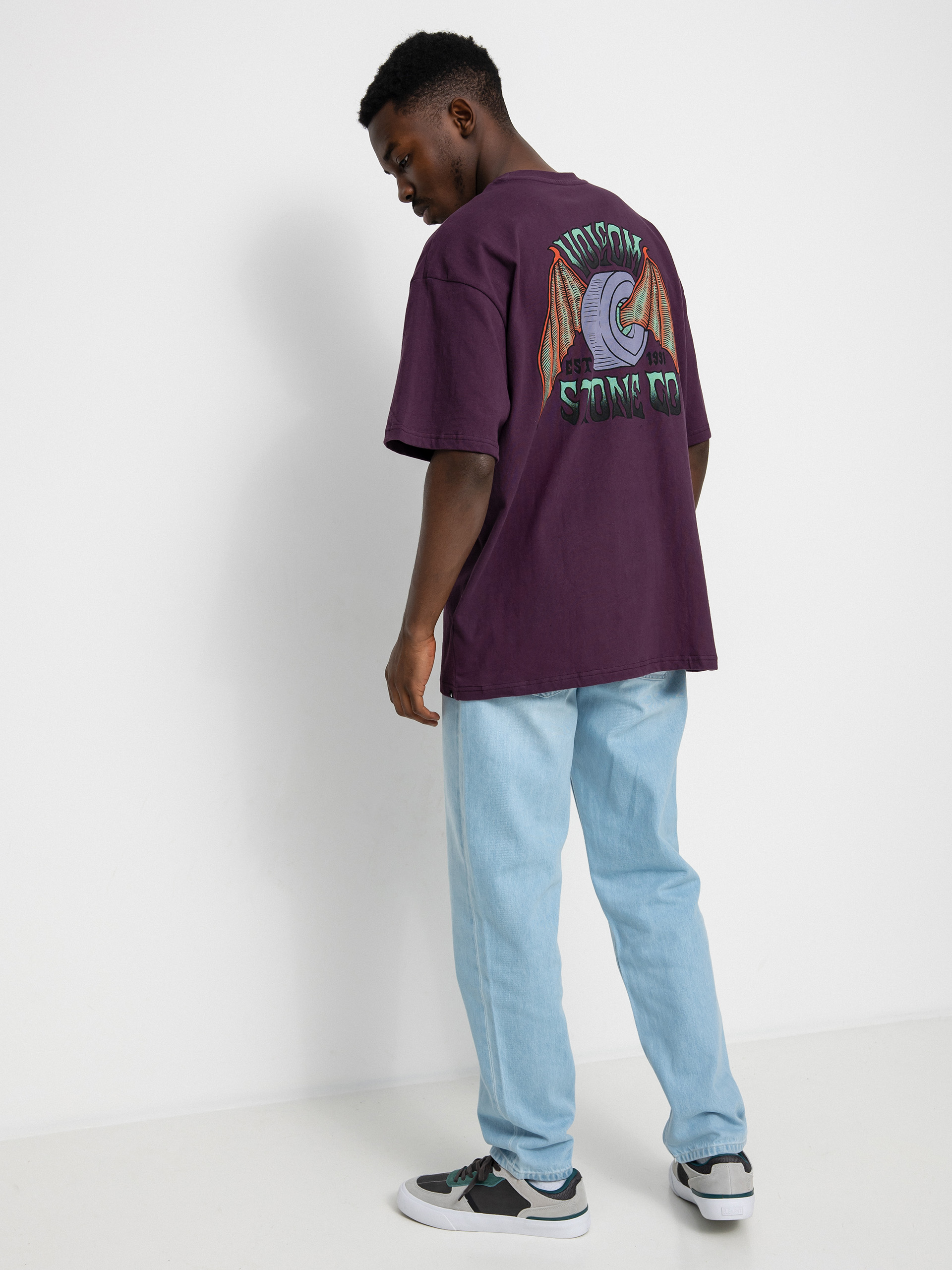 T-shirt Volcom Hell Wheel Lse (mulberry)