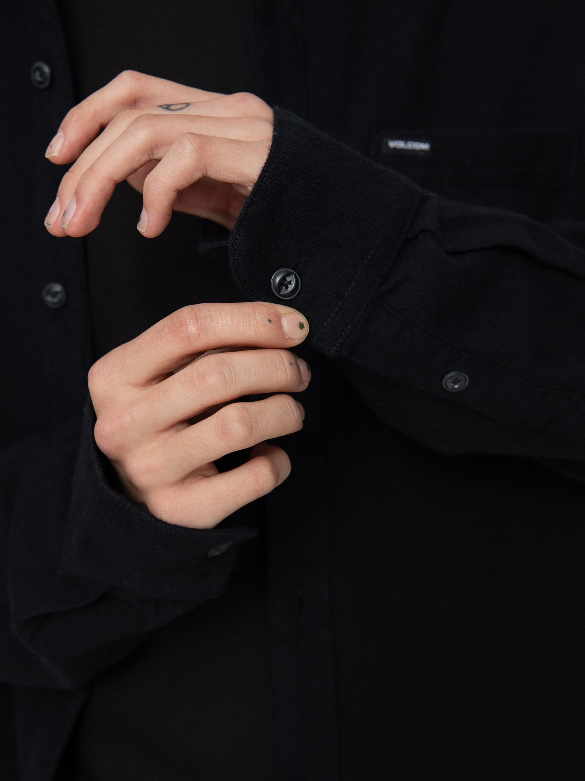 Koszula Volcom Caden Solid Ls (black)