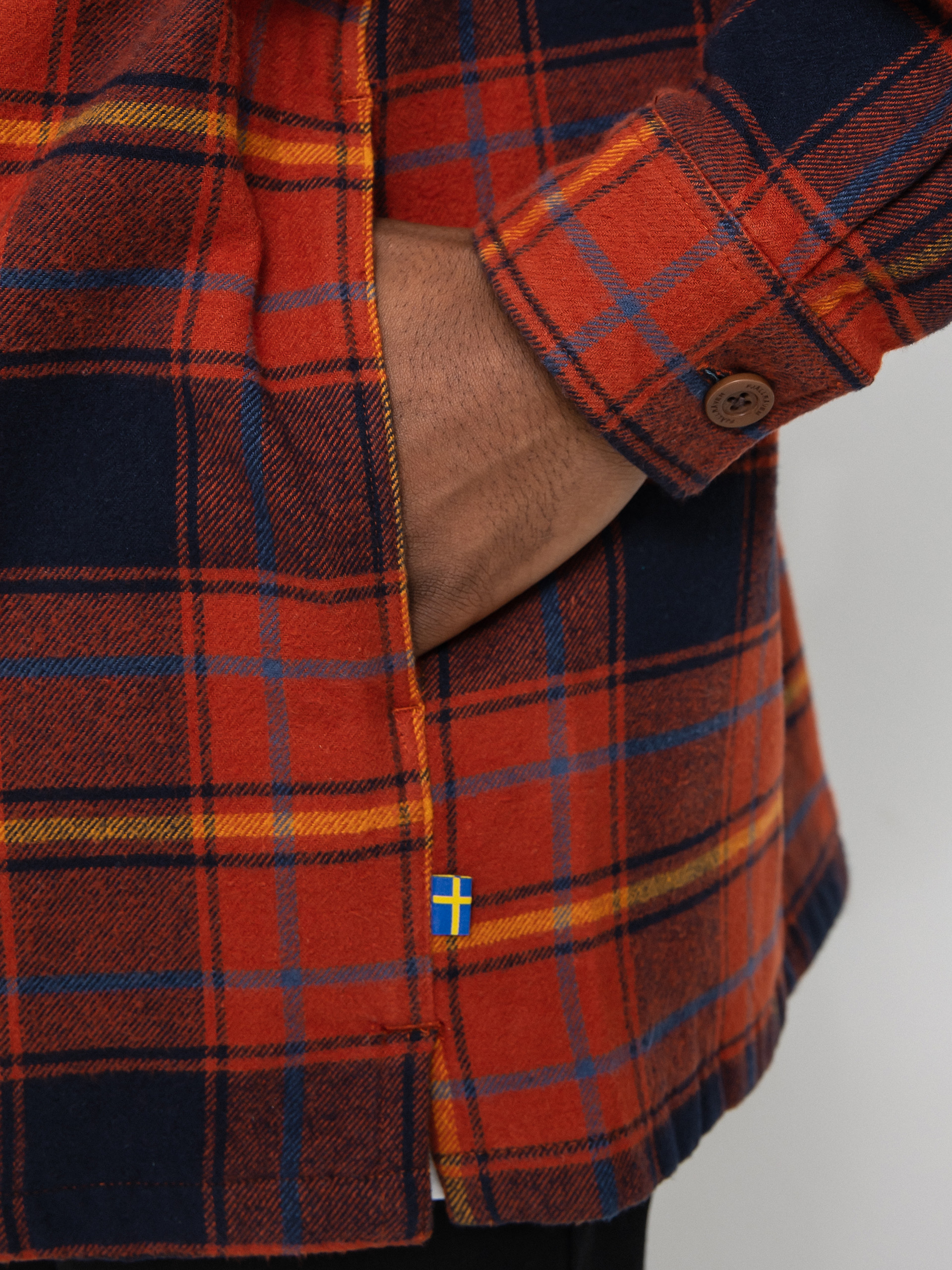 Koszula Fjallraven Ovik Lite Padded (autumn leaf/dark navy)