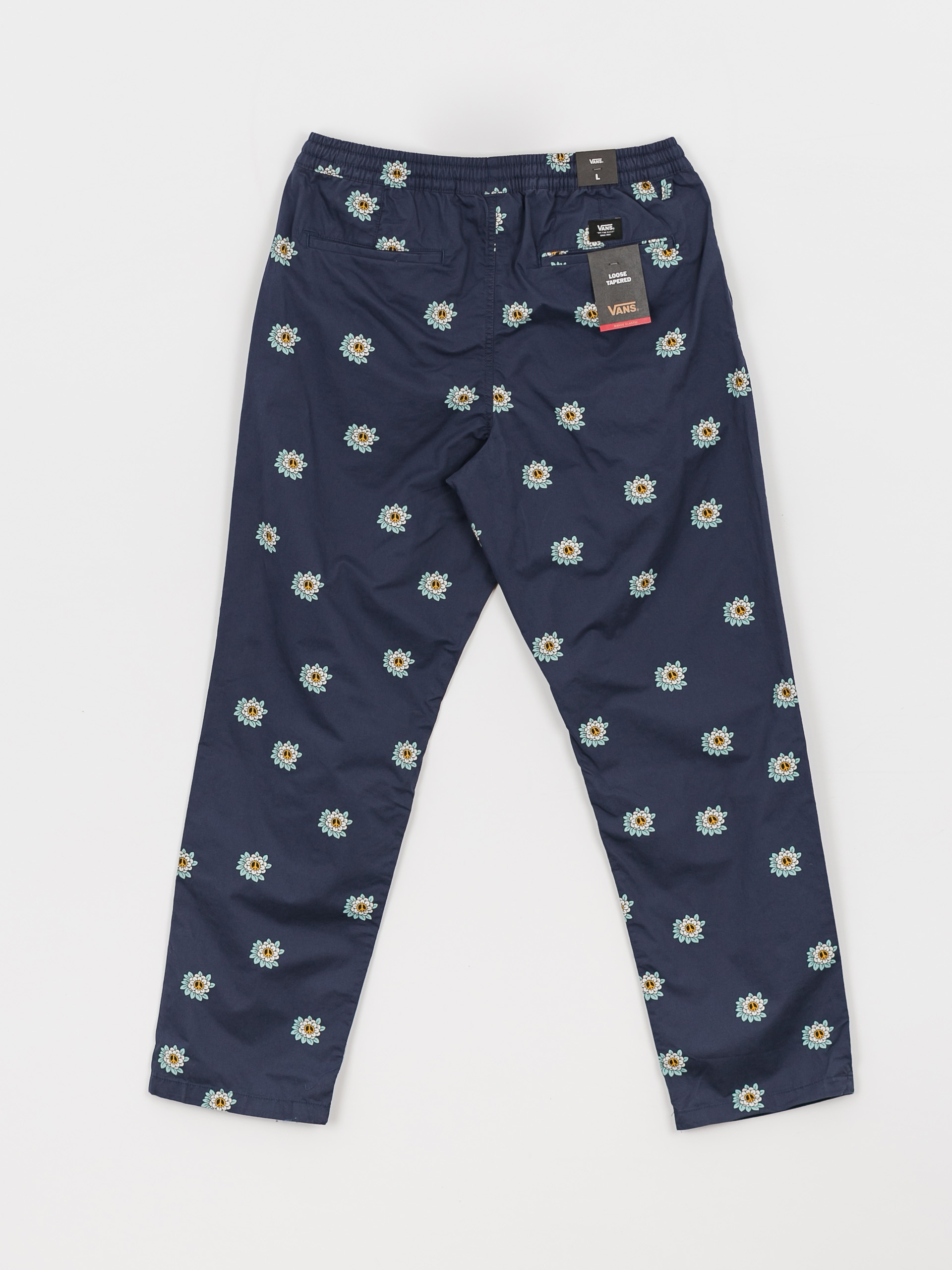 Spodnie Vans Range Loose Tapered Elastic Waist (dress blues/white)