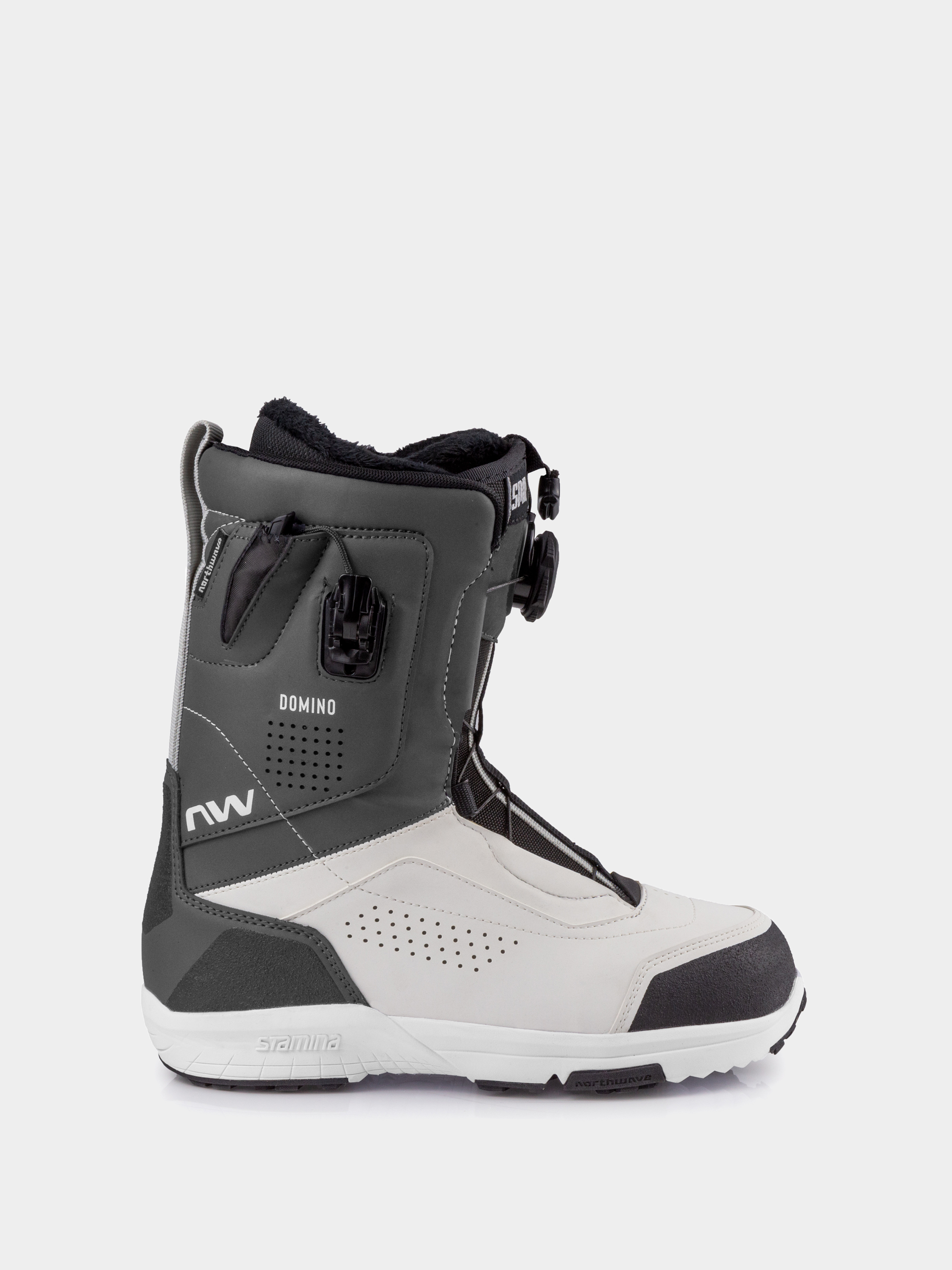 Damskie Buty snowboardowe Northwave Domino Hybrid (white/dark grey)
