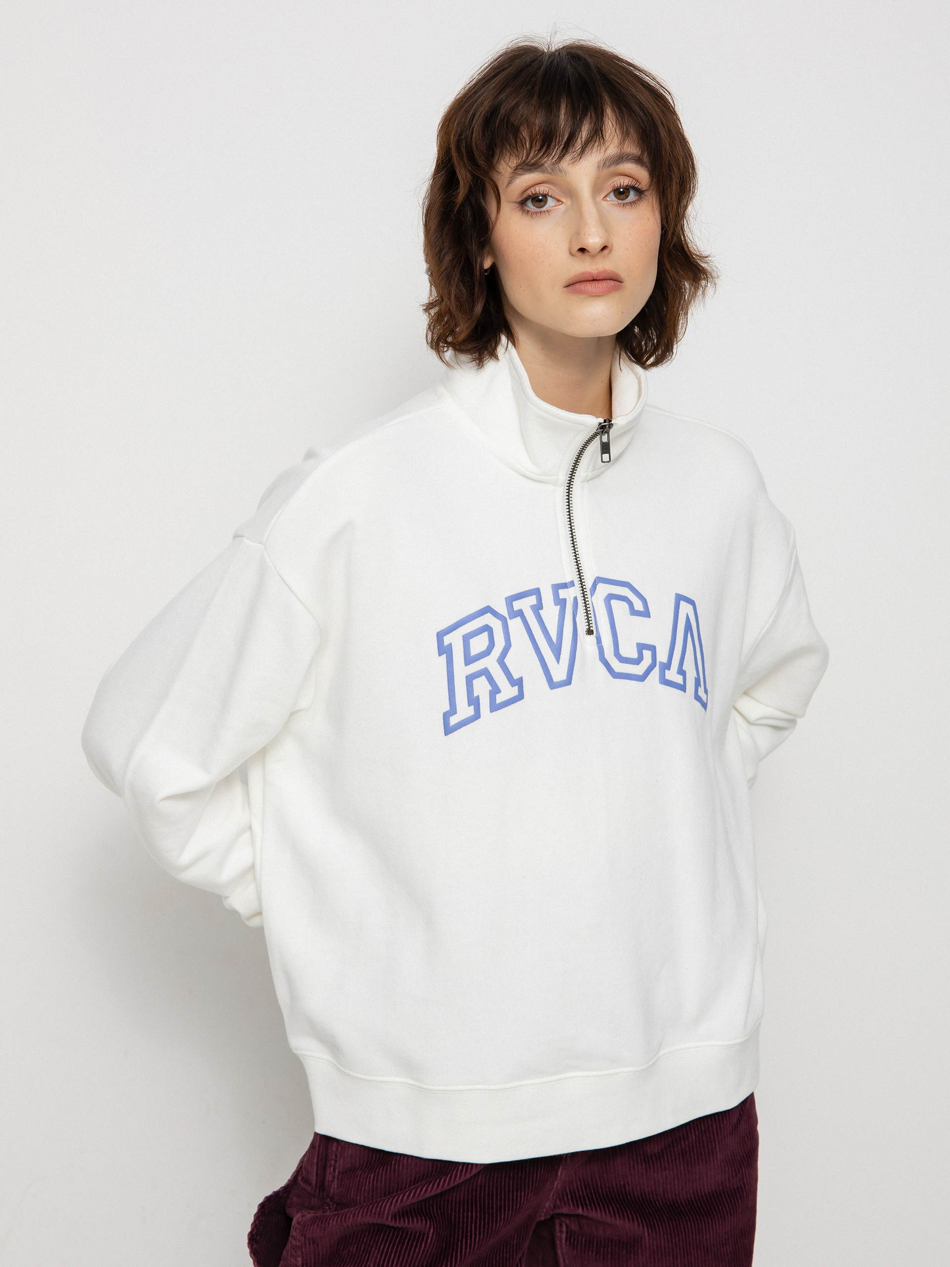 Bluza z kapturem RVCA Arched HD Wmn (vintage white)