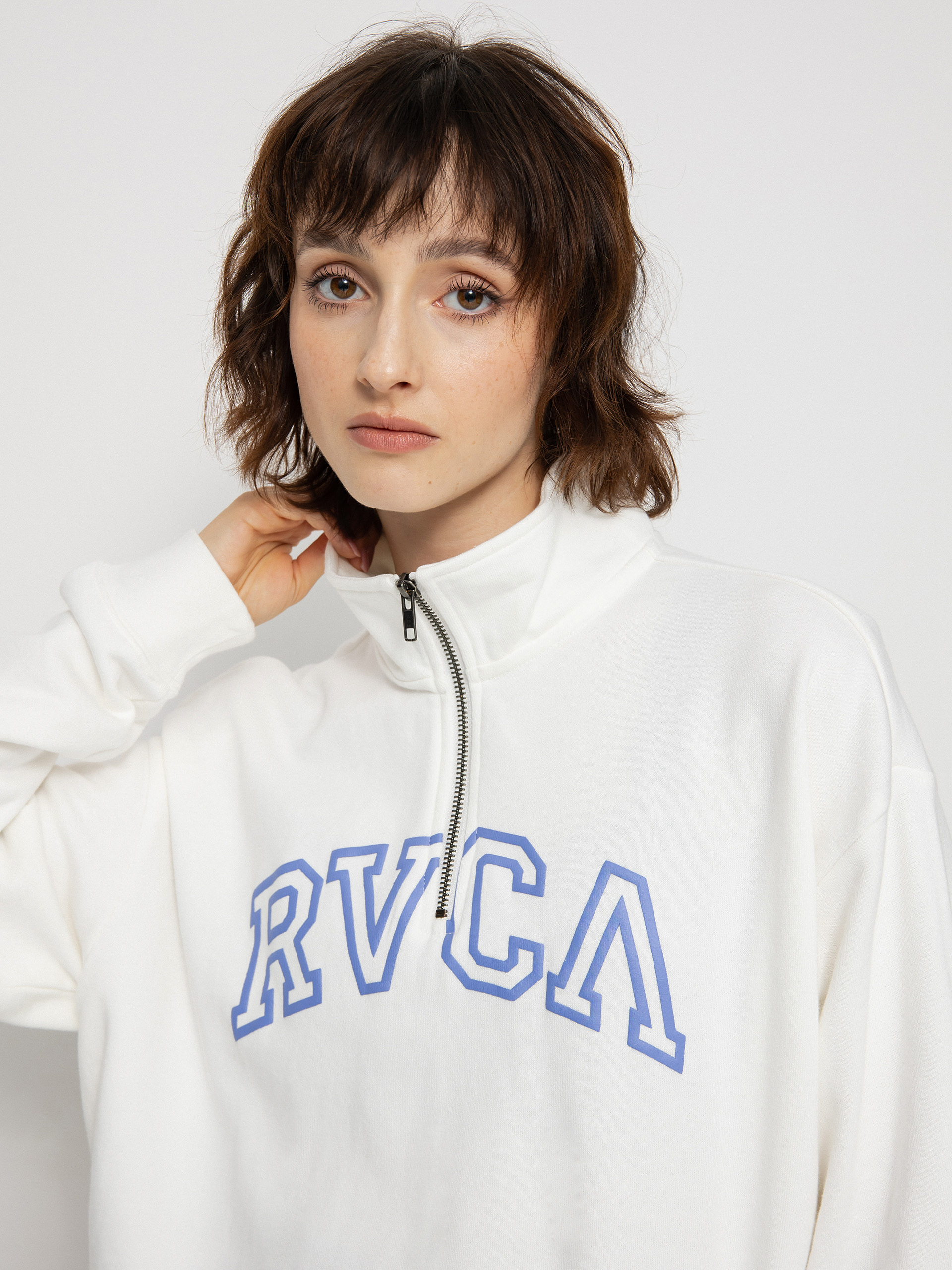 Bluza z kapturem RVCA Arched HD Wmn (vintage white)