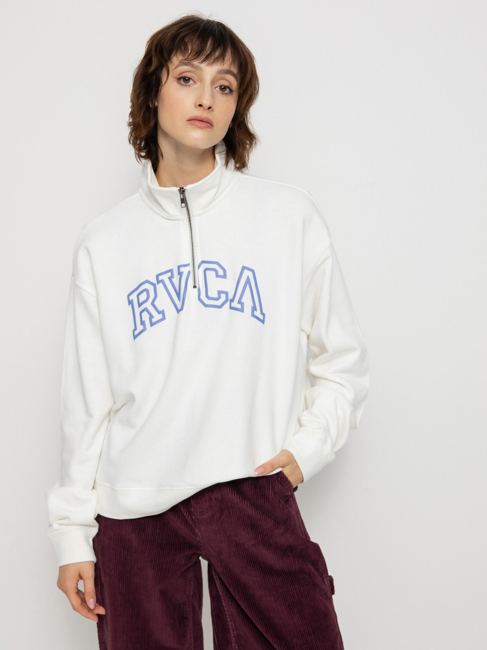 Bluza z kapturem RVCA Arched HD Wmn (vintage white)