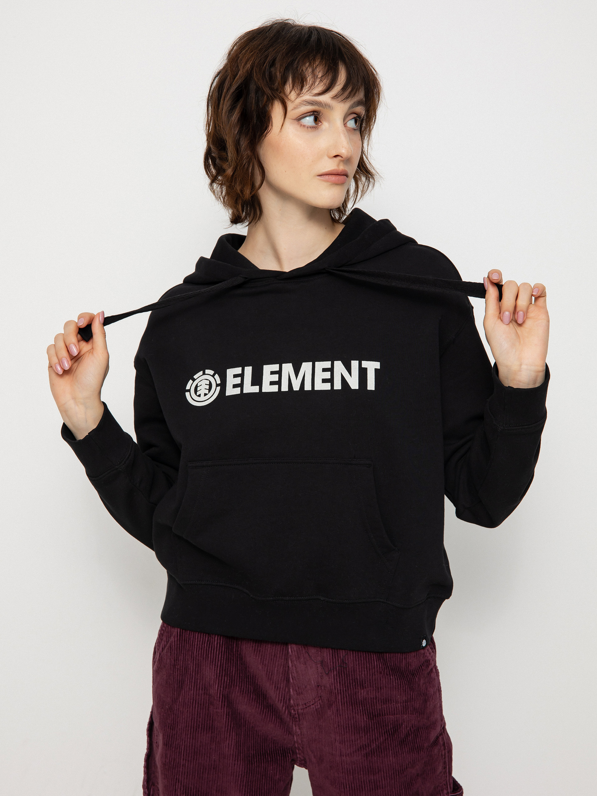 Bluza z kapturem Element Logo HD Wmn (flint black)
