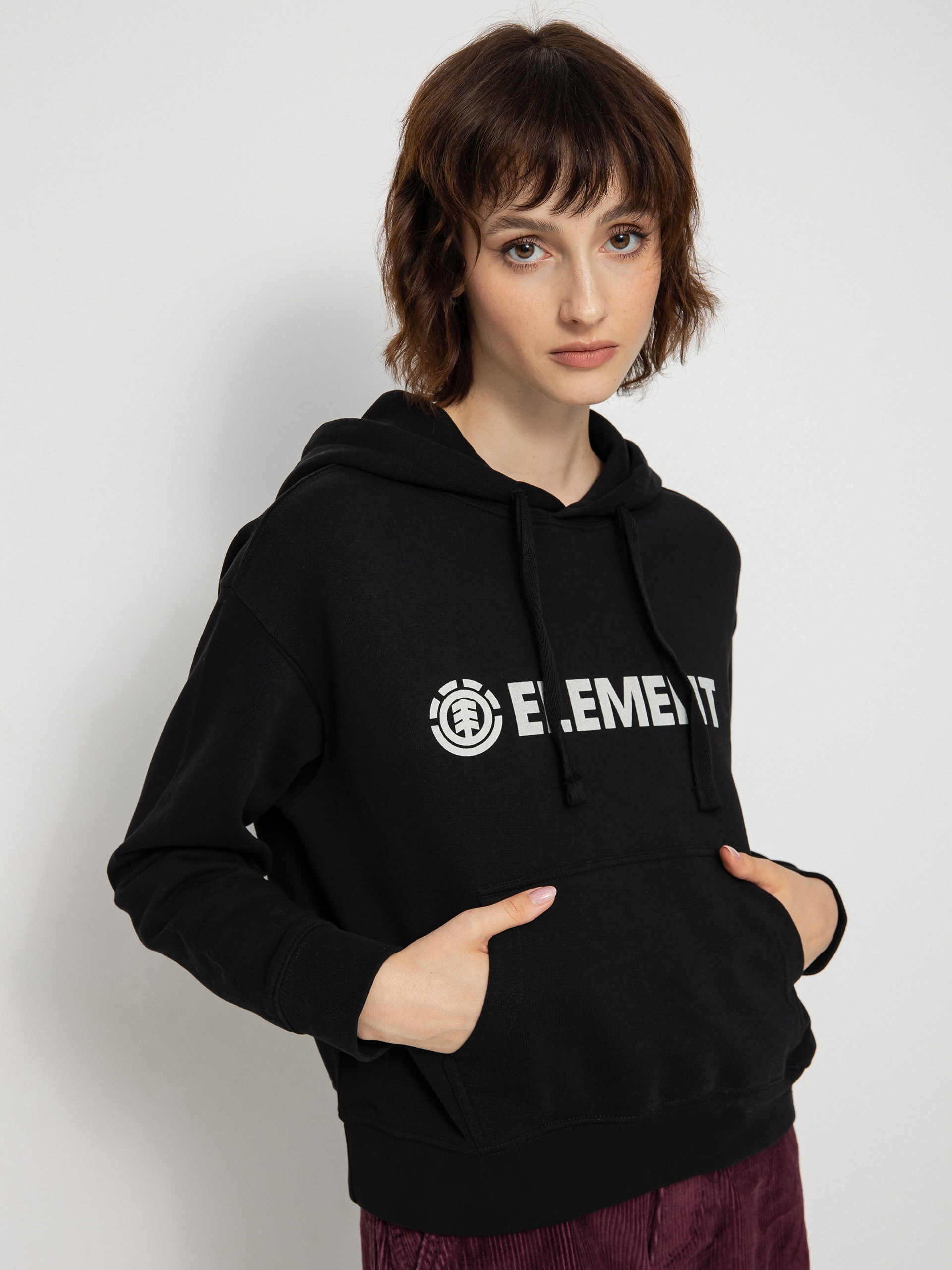 Bluza z kapturem Element Logo HD Wmn (flint black)