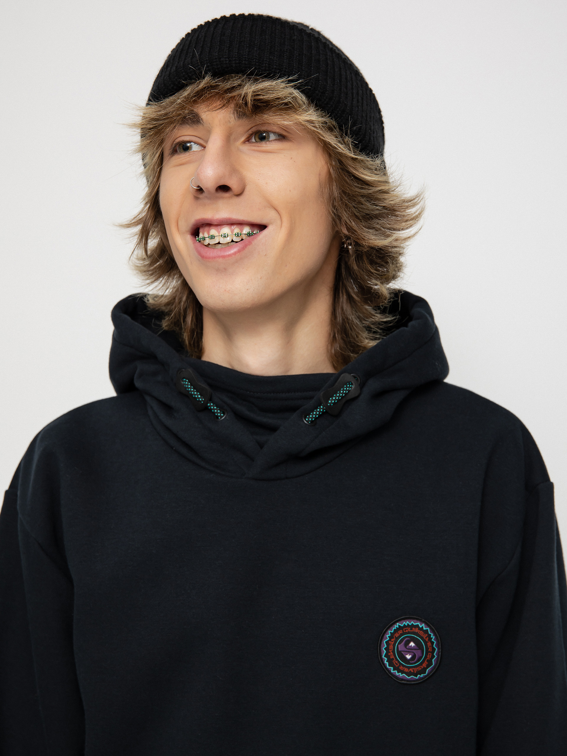 Męska Bluza aktywna Quiksilver Big Logo Tech HD (true black)
